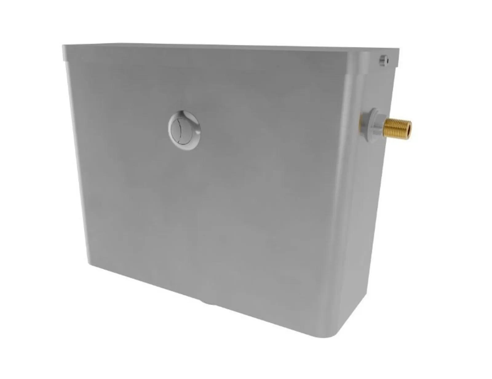 3Monkeez AB-CIS-FP-SE-R - Dual Flush Front Press Cistern with Right Side Entry Stainless Steel