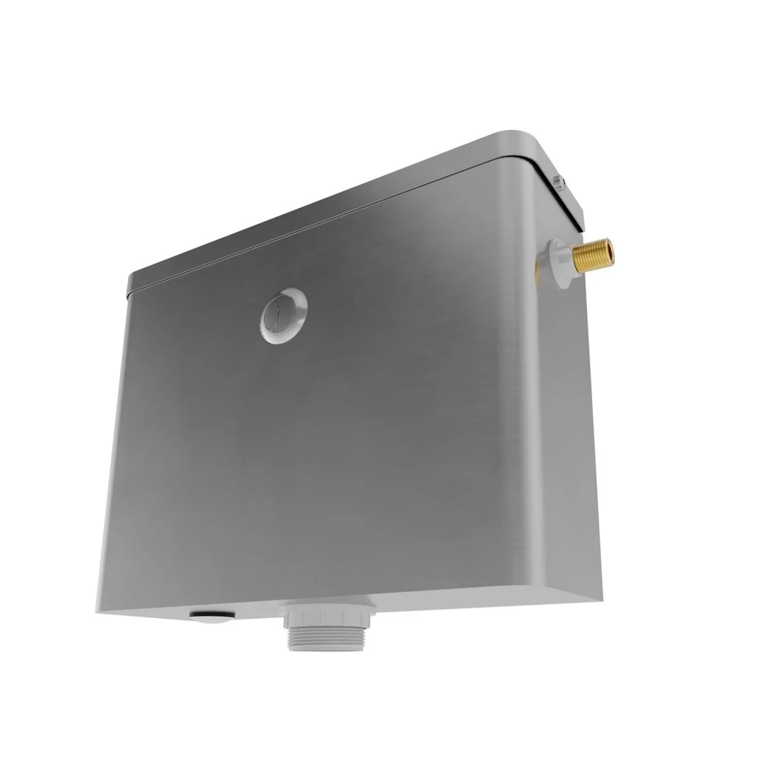 3Monkeez AB-CIS-FP-SE-R - Dual Flush Front Press Cistern with Right Side Entry Stainless Steel