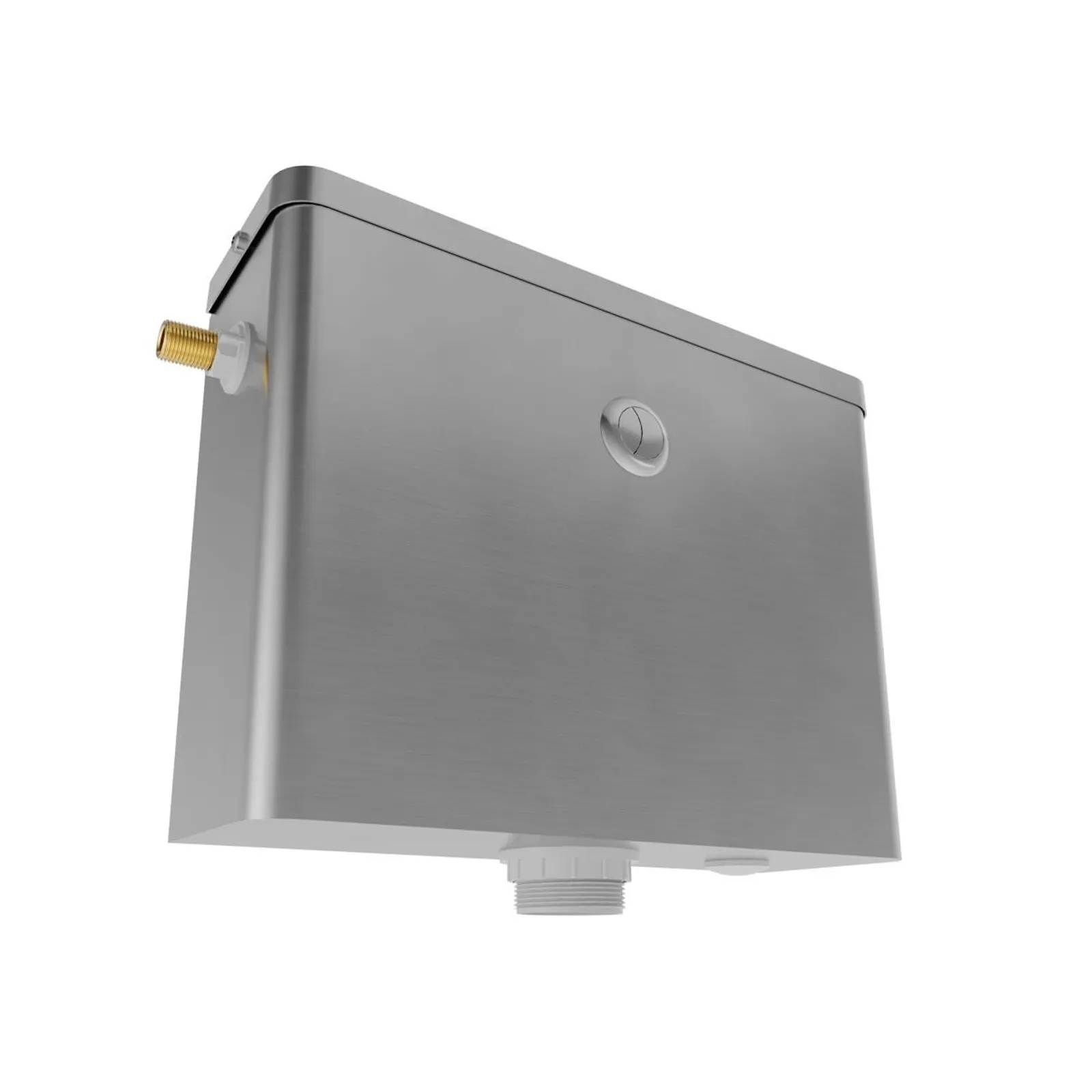 3Monkeez AB-CIS-FP-SE-L - Stainless Steel Dual Flush Front Press Cistern with Left Side Entry