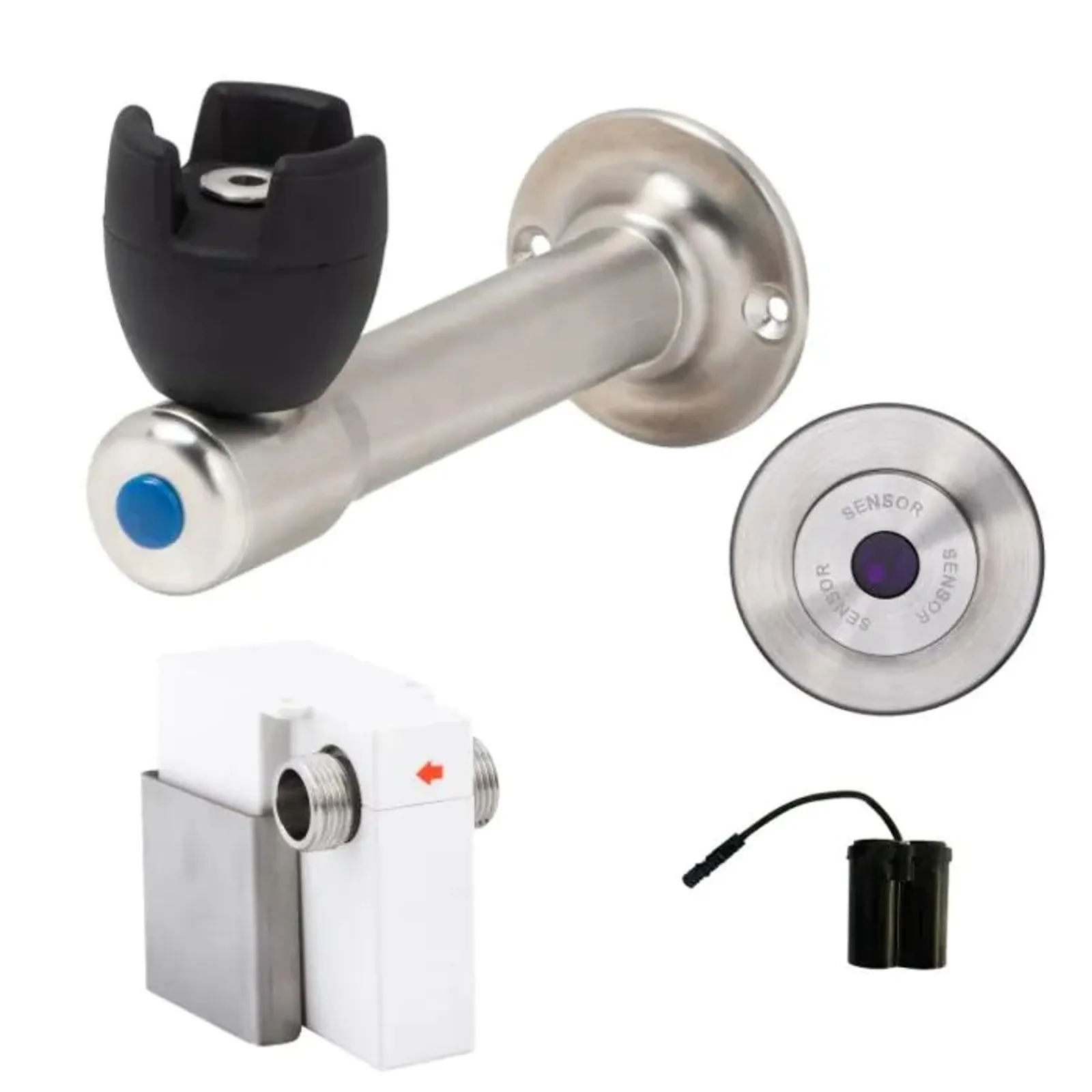 Guardian Zero Touch T-3MSS-BUB90SWB - 90 Degree Silicone Mouthguard Bubbler with Wall-Mount Sensor Battery Operated