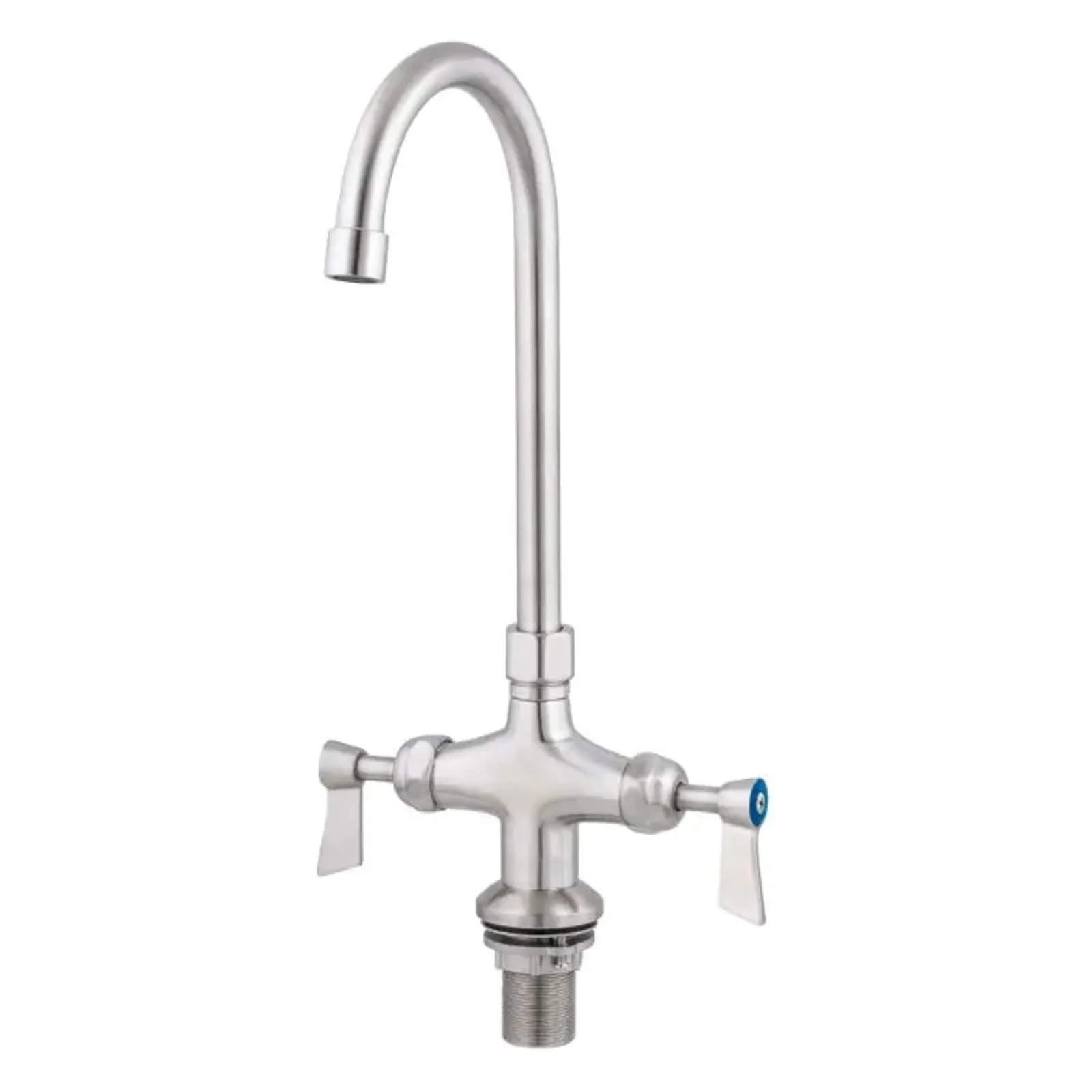 Guardian Tapware T-3MDHG12 - Dual Bench Mount Body with Gooseneck Swivel 12" Spout