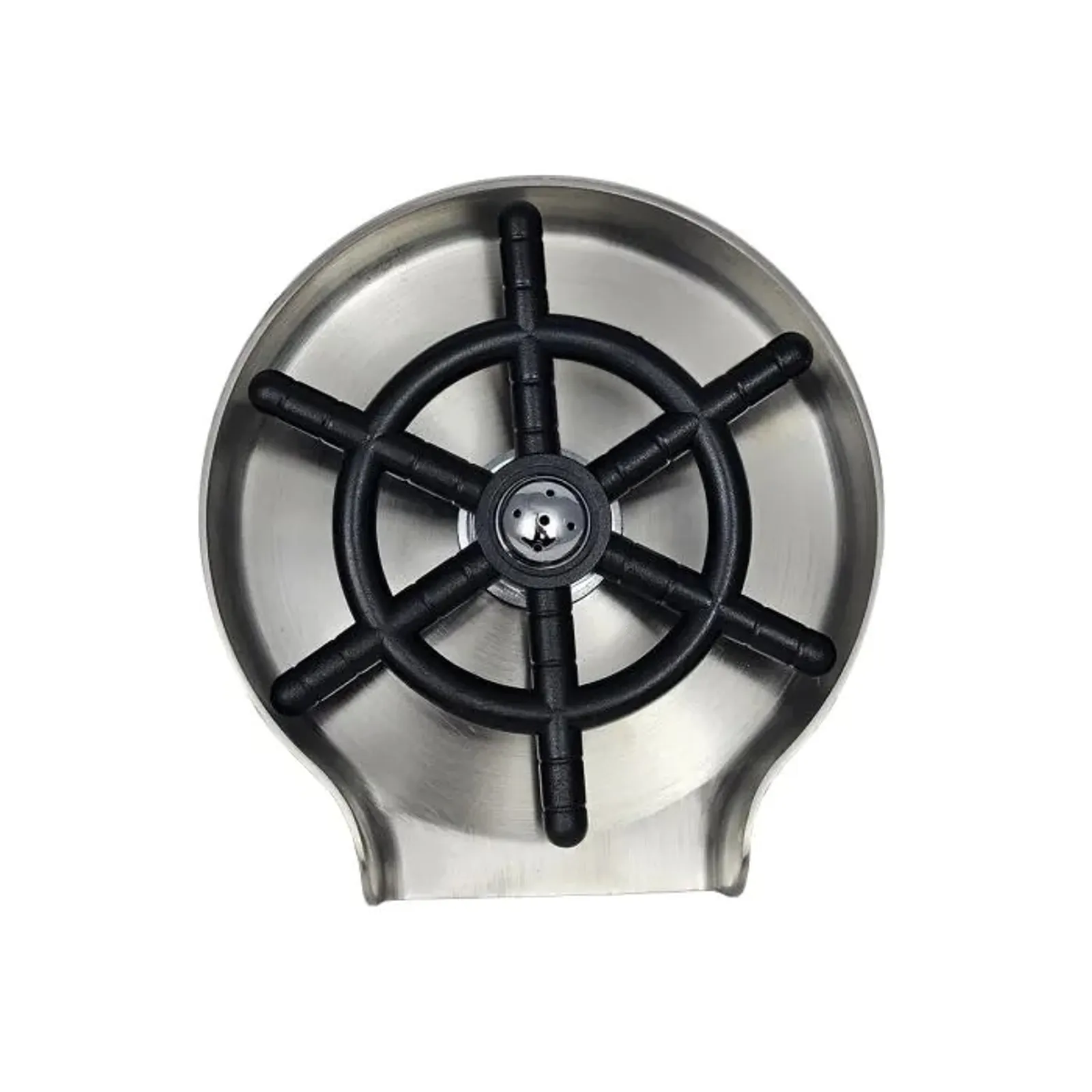 3Monkeez R-KGR-100 - Kitchen Sink Glass Rinser with Round Drain Tray