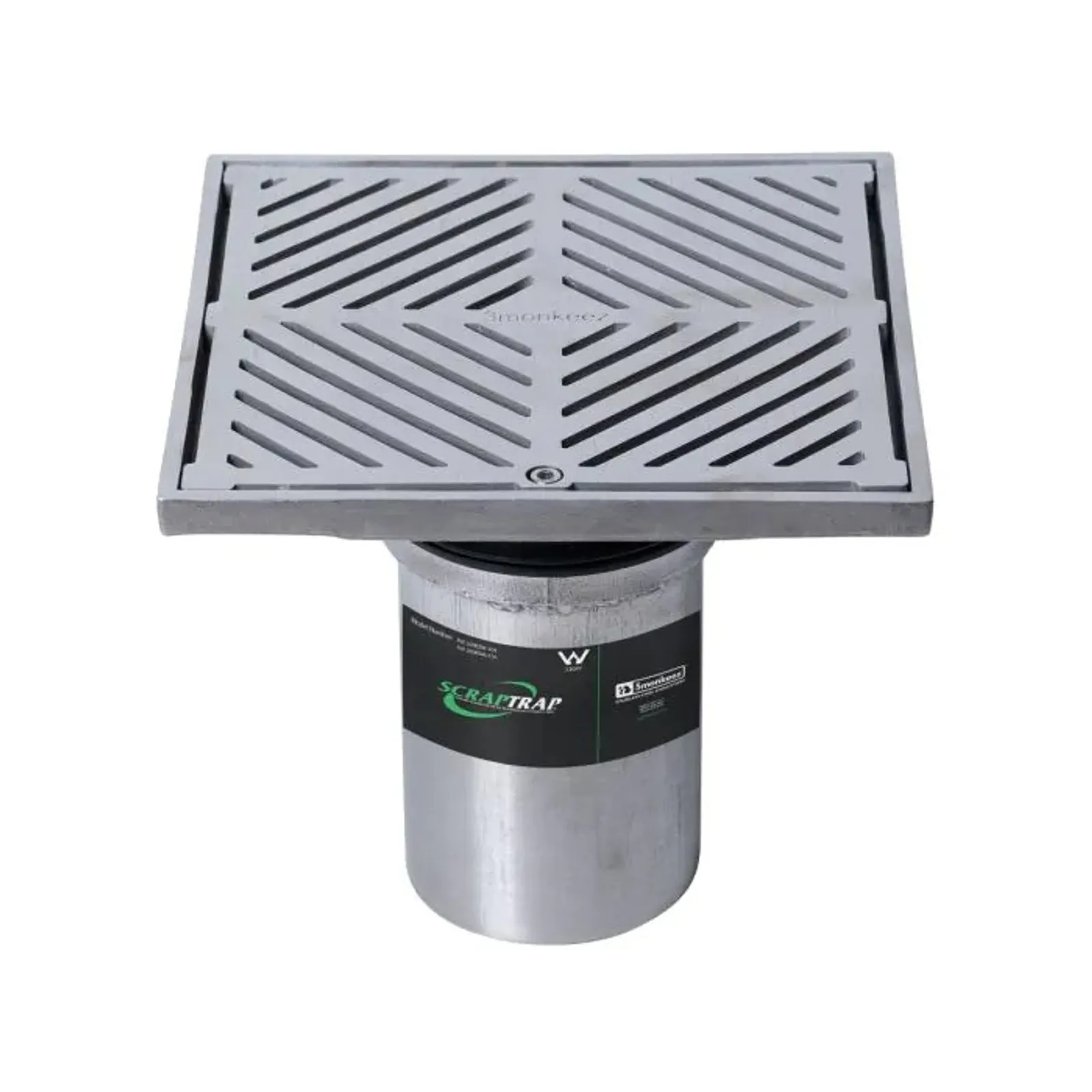 Scraptrap FW-200BSM-316 - 200mm Square Floor Waste Arrestor (Heel Proof)