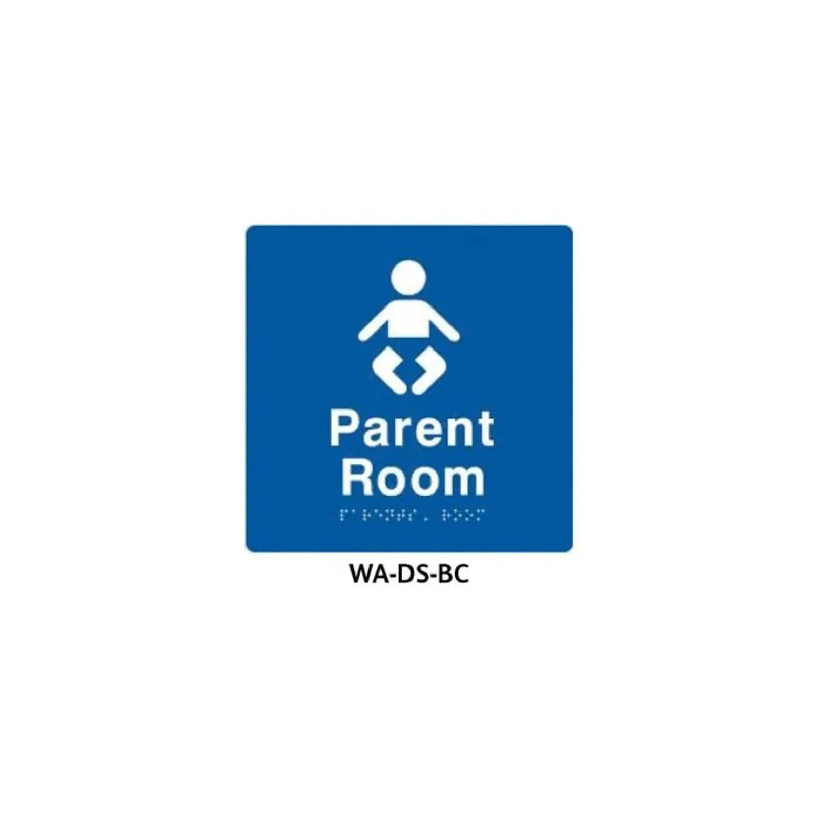 3Monkeez WA-DS-BC - Braille Sign Parents Room (Blue)