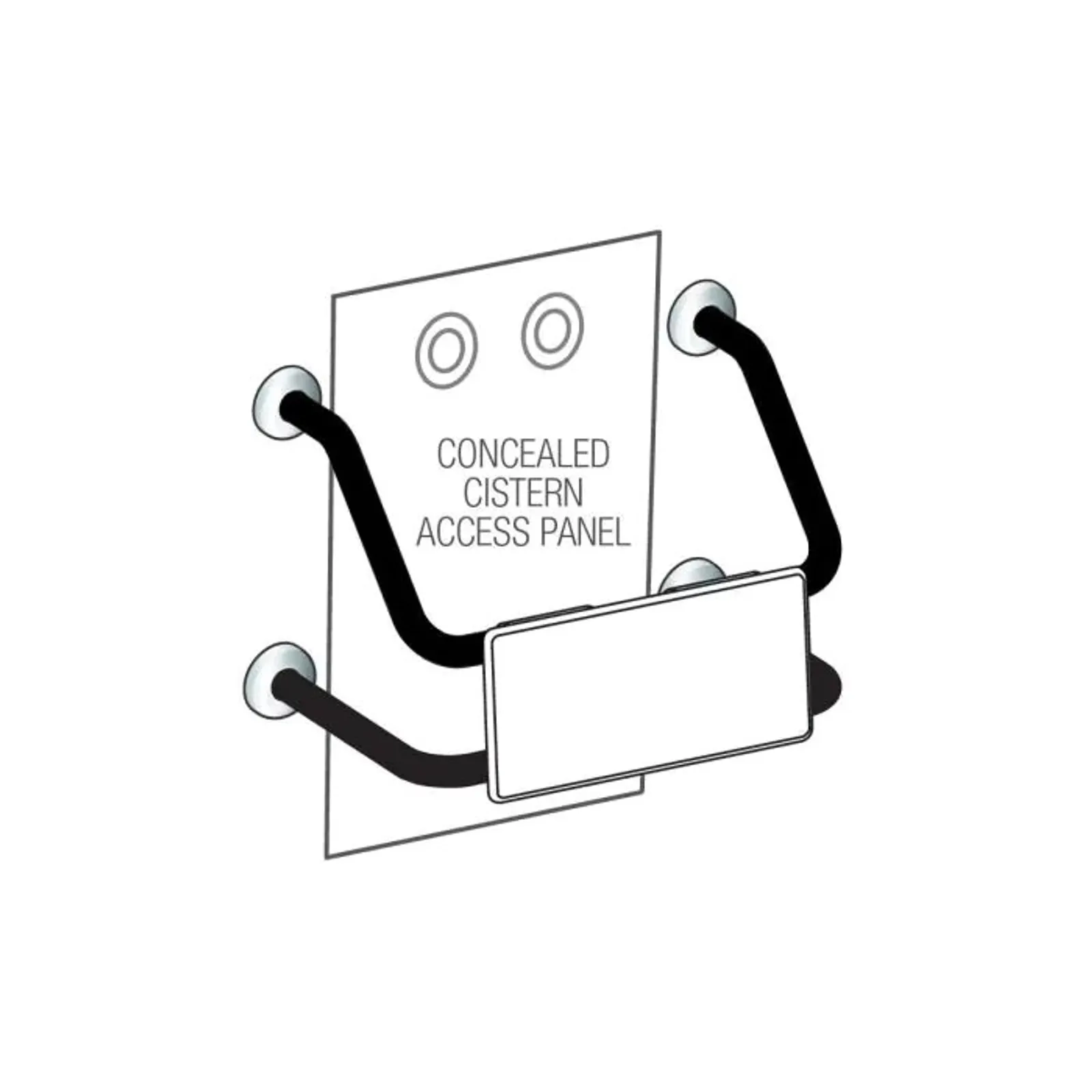 3Monkeez BR-400-CF-SS - Wall Mounted Backrest