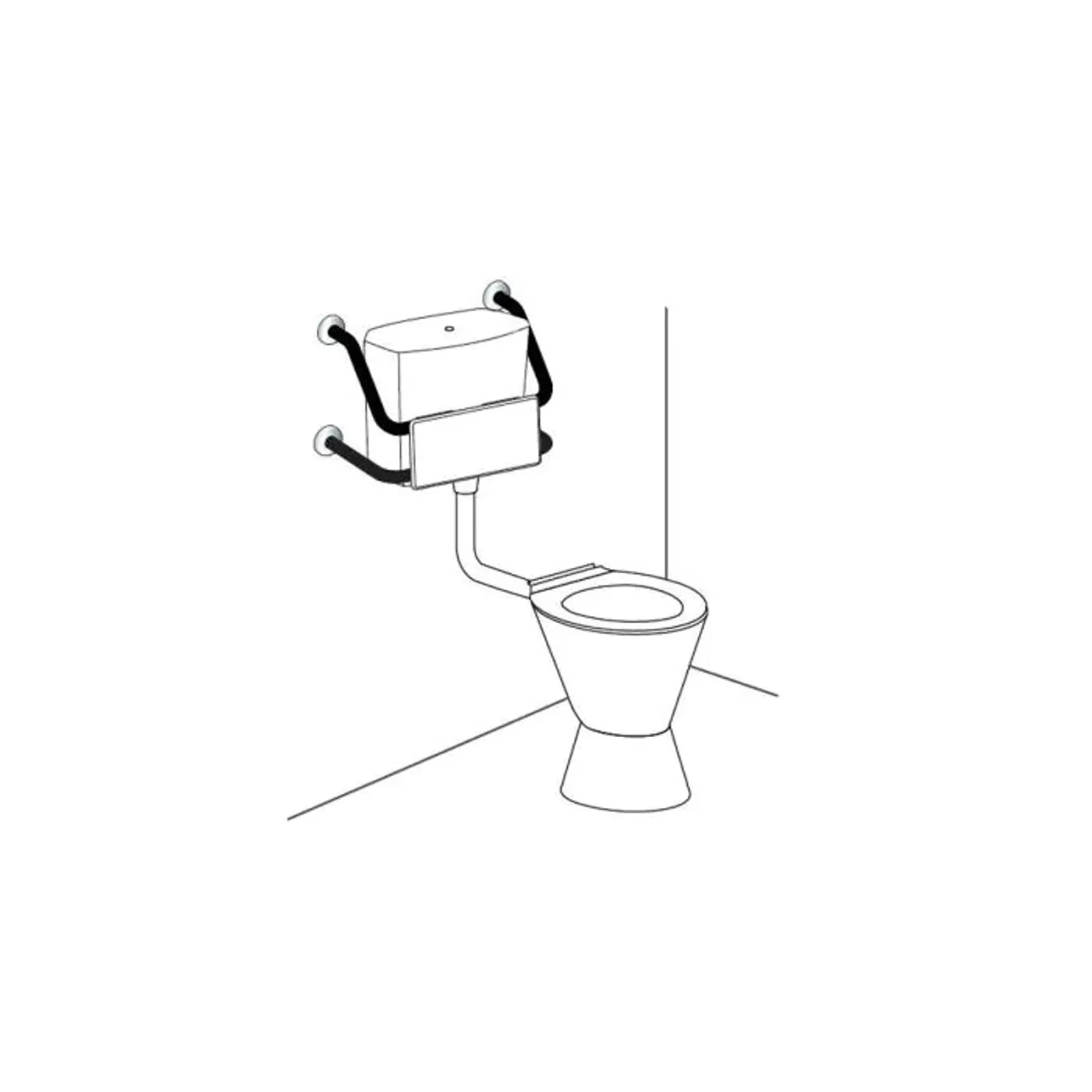 3Monkeez BR-400-CF-SS - Wall Mounted Backrest