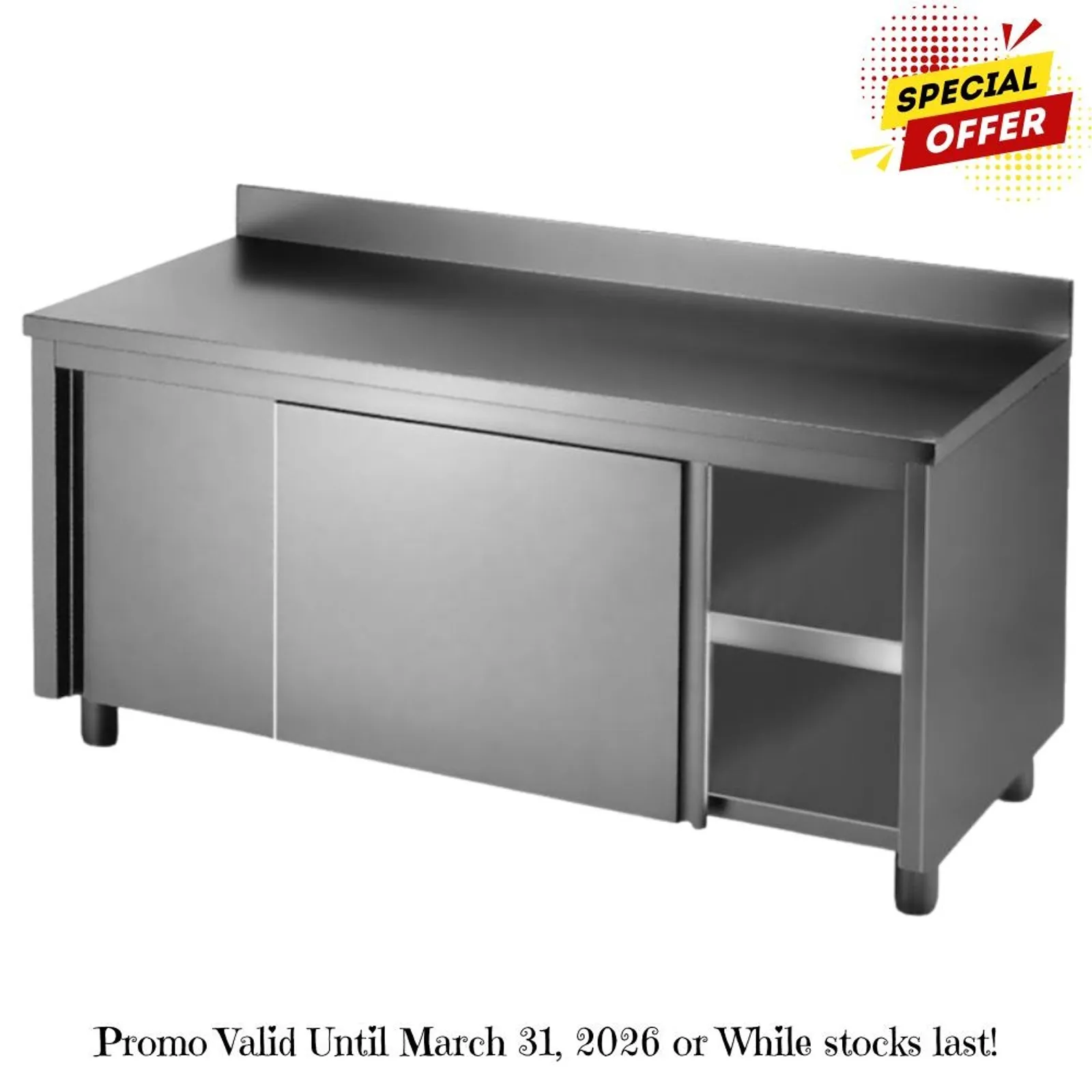 Modular Systems DTHT-1200B-H - Kitchen Tidy Workbench Cabinet with Splashback