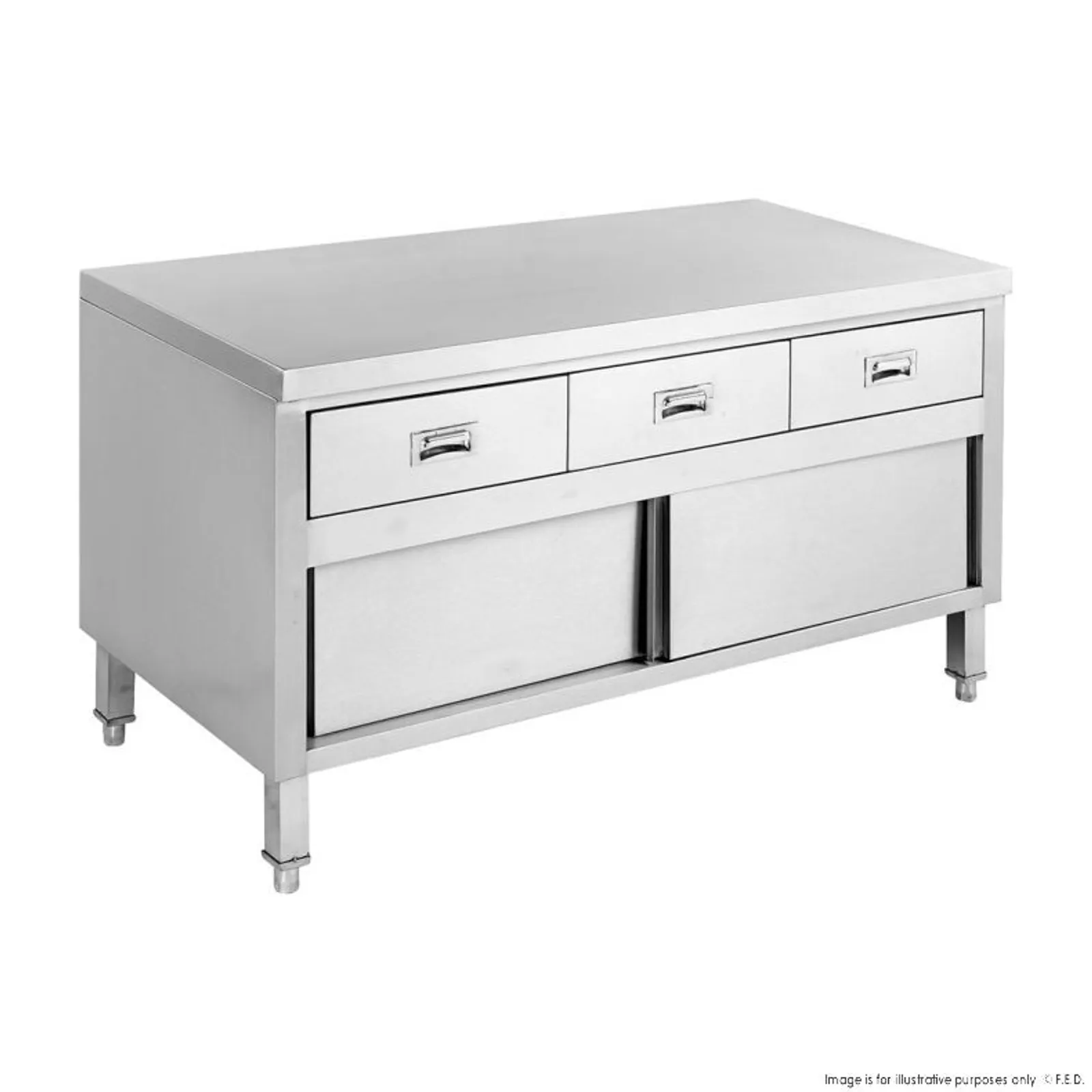 Modular Systems SKTD6-1500 - Bench Cabinet with 3 Drawers & Doors