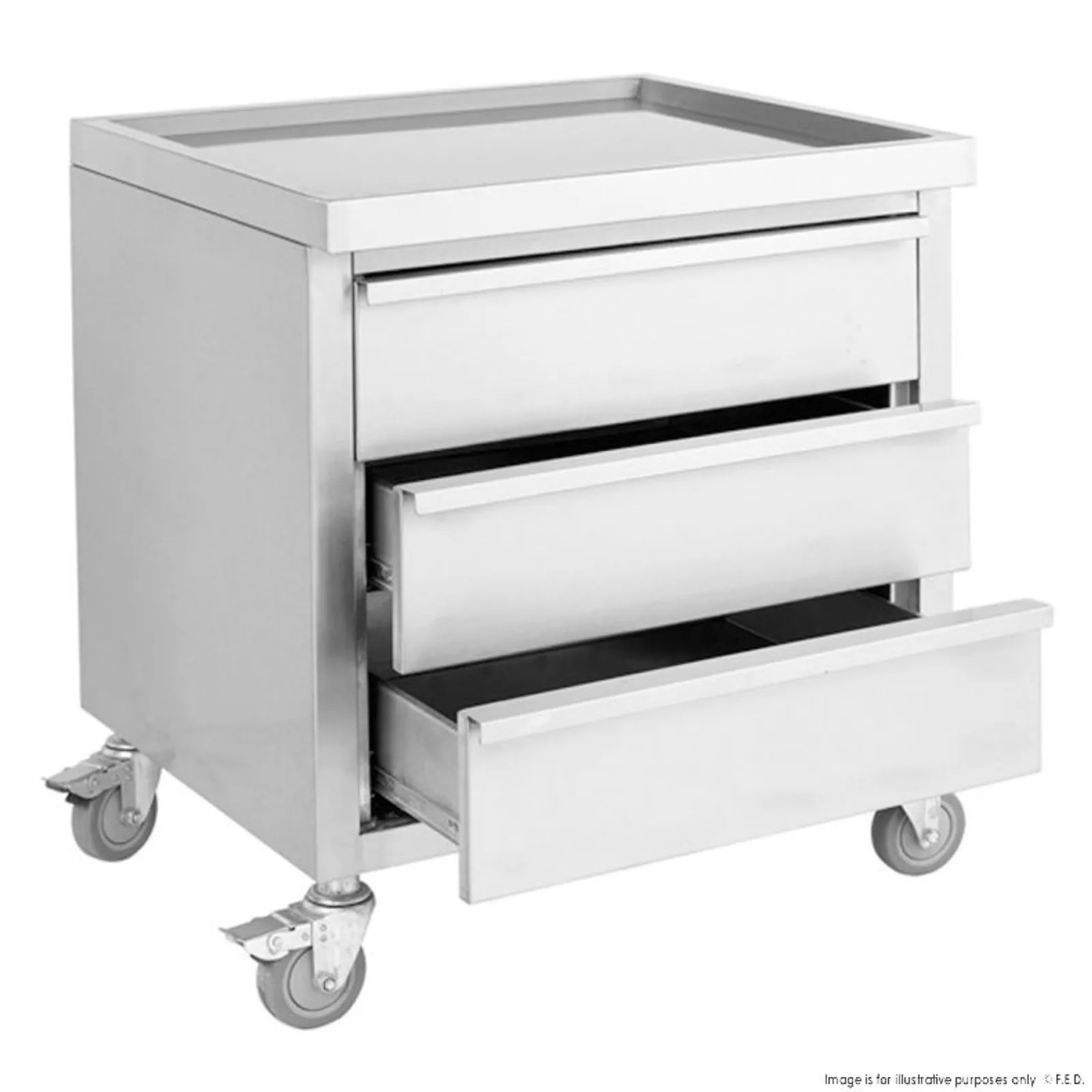 Modular Systems MDS-6-700 - Mobile Work Stand with 3 Drawers