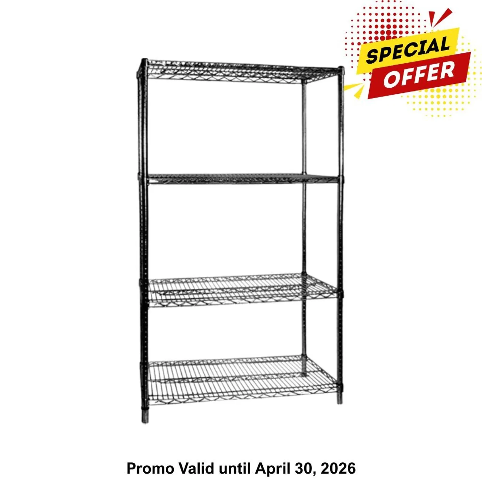 Modular Systems B18/42 -  Four Tier Shelving - 457 mmD x 1880H x 1067W