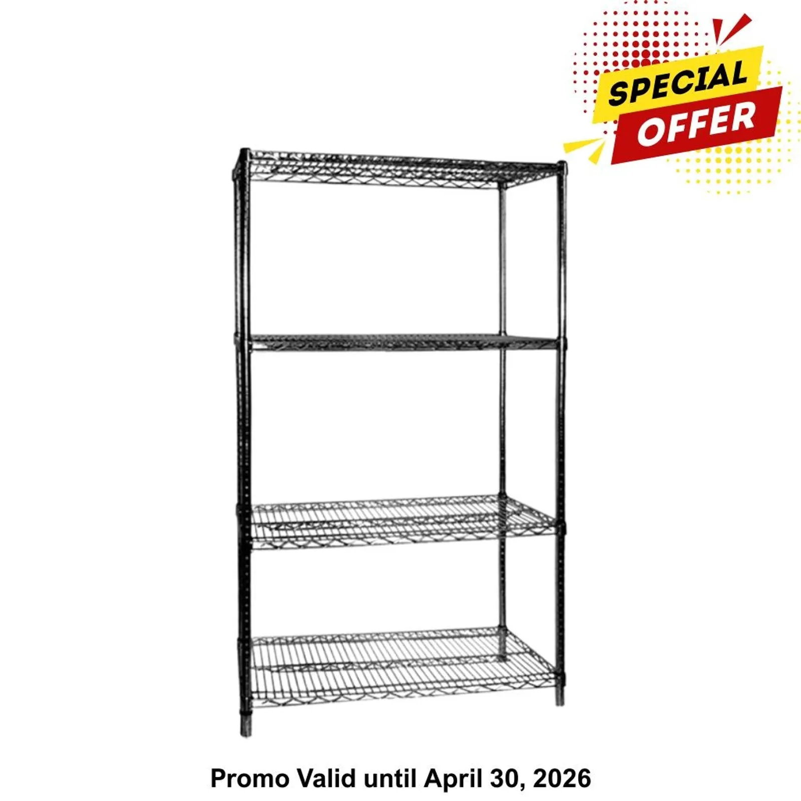 Modular Systems B24/48 - Four Tier Shelving - 610D x 1880H x 1220W