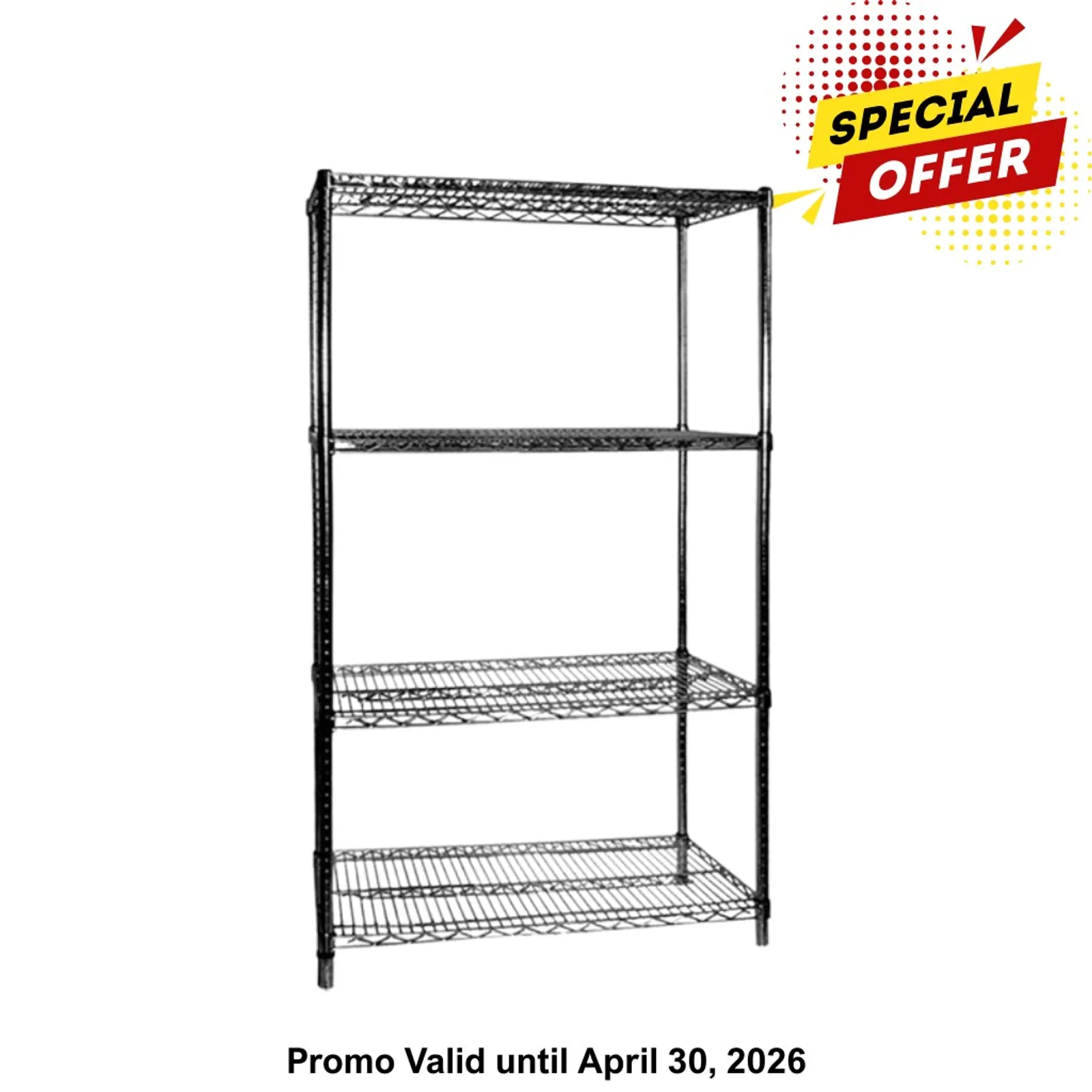Modular Systems B24/54 - Four Tier Shelving - 610D x 1880H x 1372W