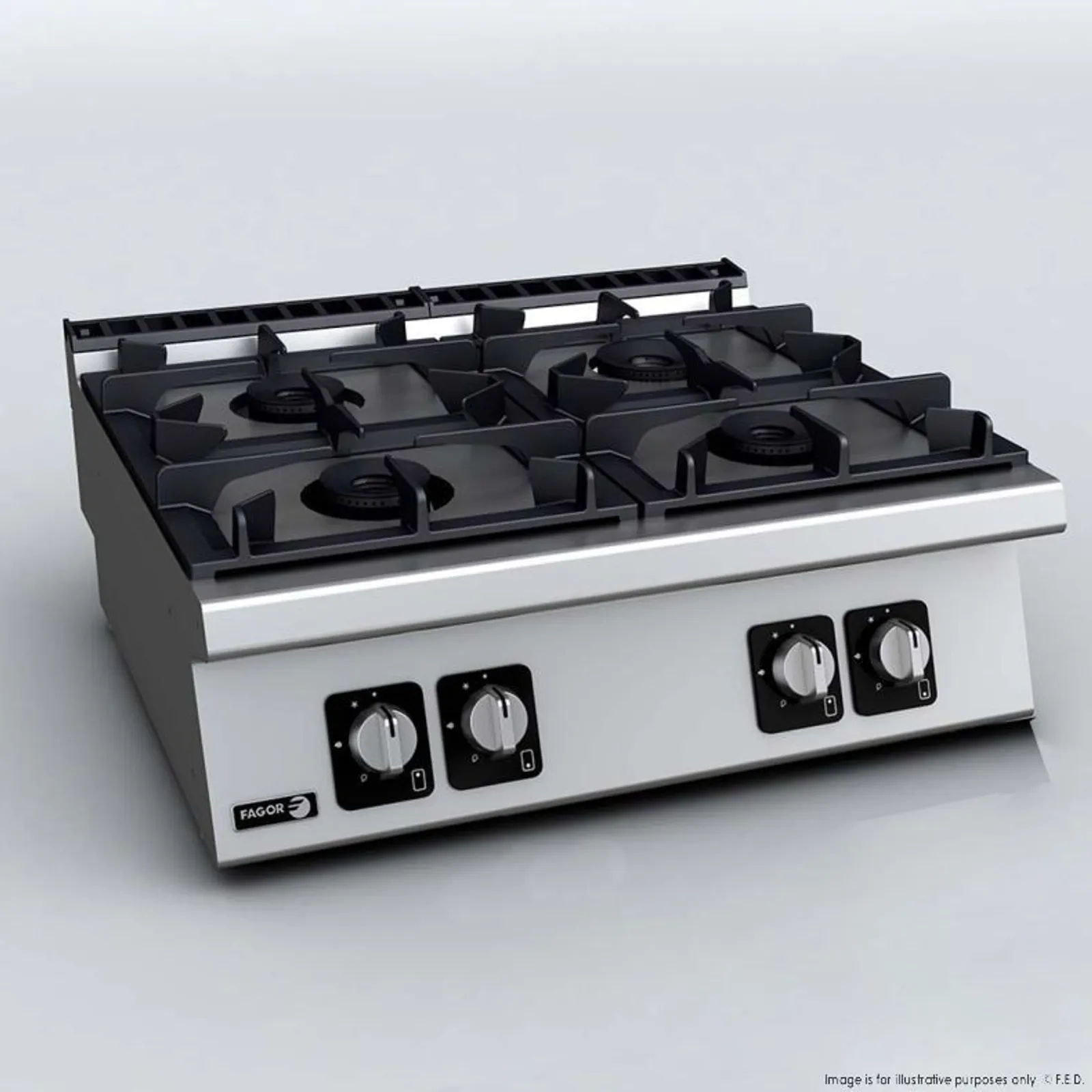 Fagor Professional C-G740H - Kore 700 Series Bench Top 4 Gas Burners