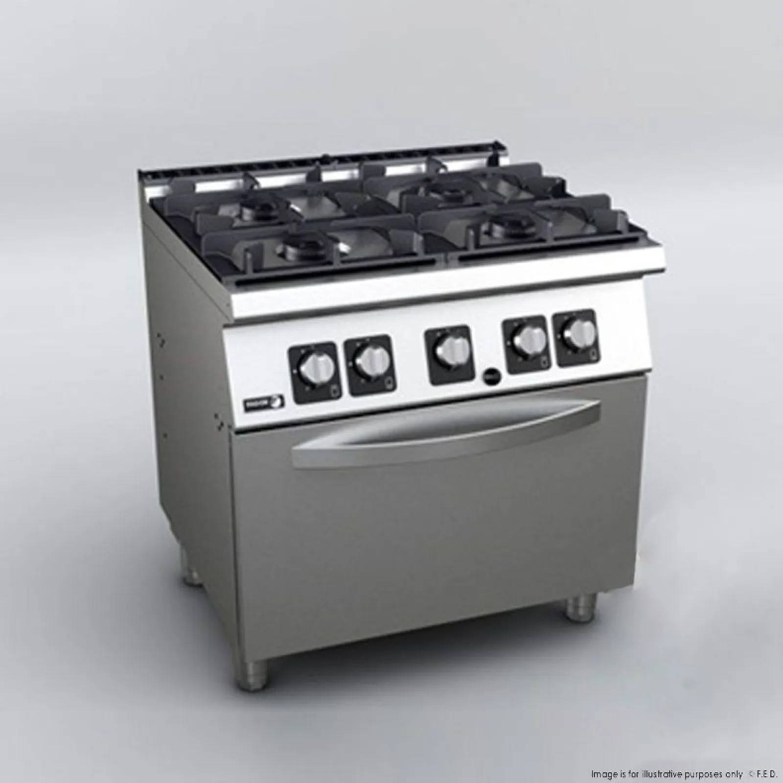 Fagor Professional C-G741H - Kore 700 4 Burner Gas Range with Gas Oven
