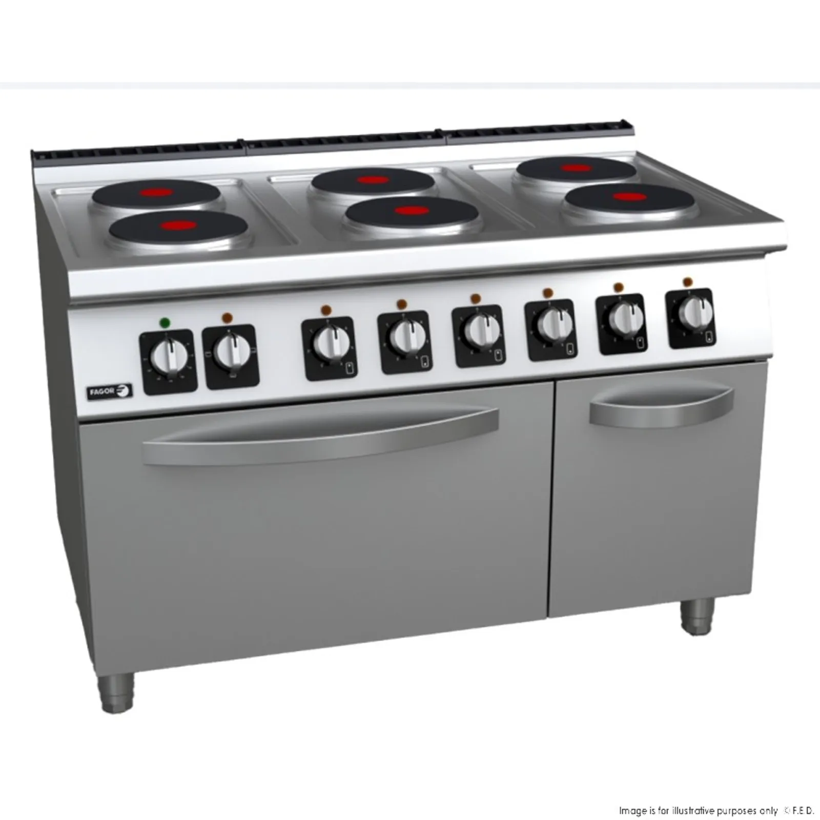 Fagor Professional C-E761 - Kore 700 Series Electric 6 Burners with Oven