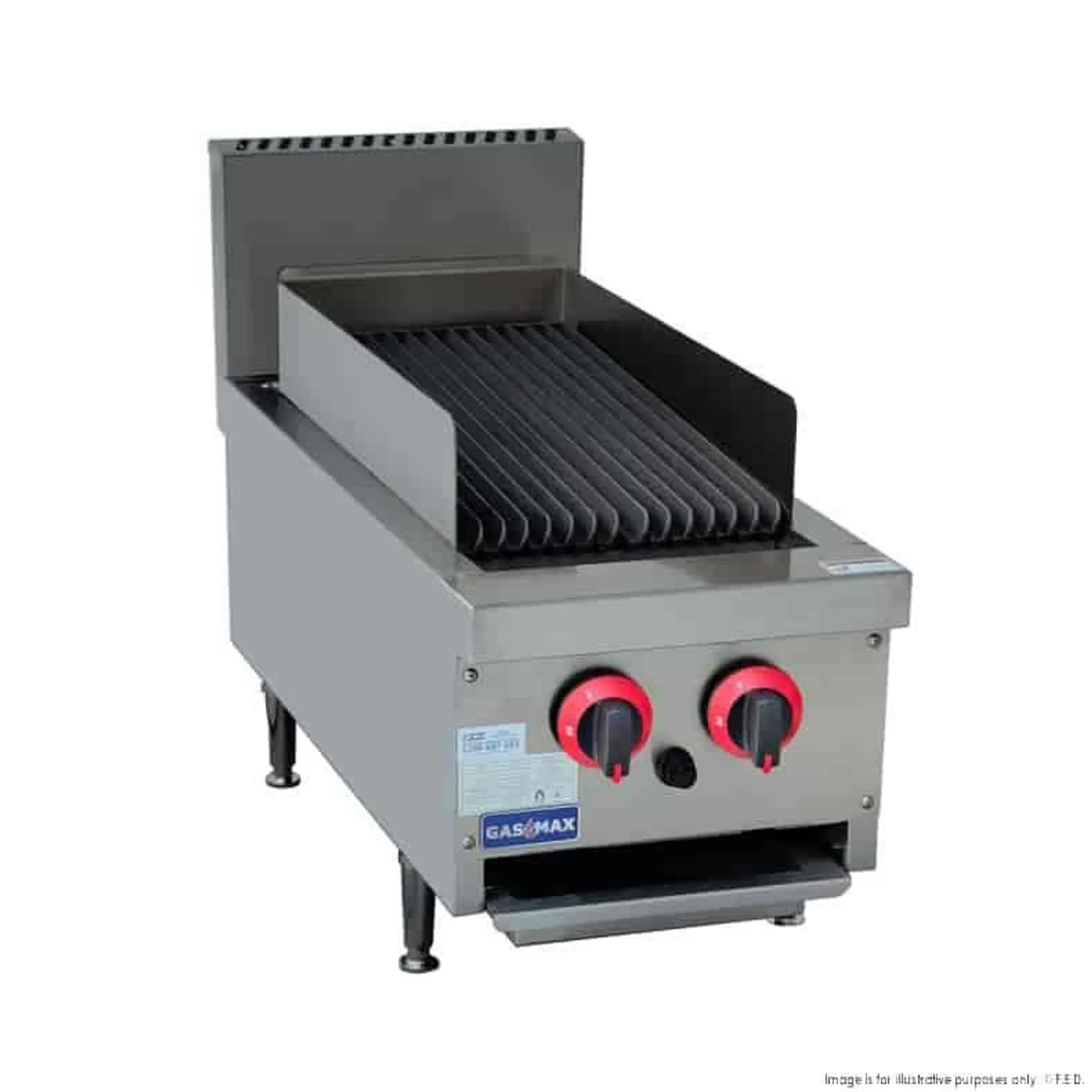 Gasmax QR-14E - Natural Gas 2 Burner Char Grill Top