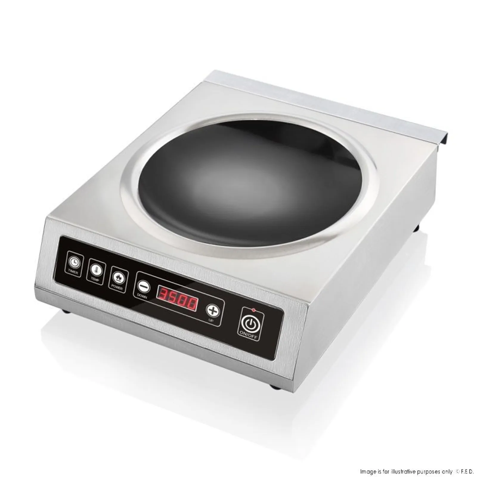 Benchstar IW350 - Stainless Steel Induction Wok w/ LED Display