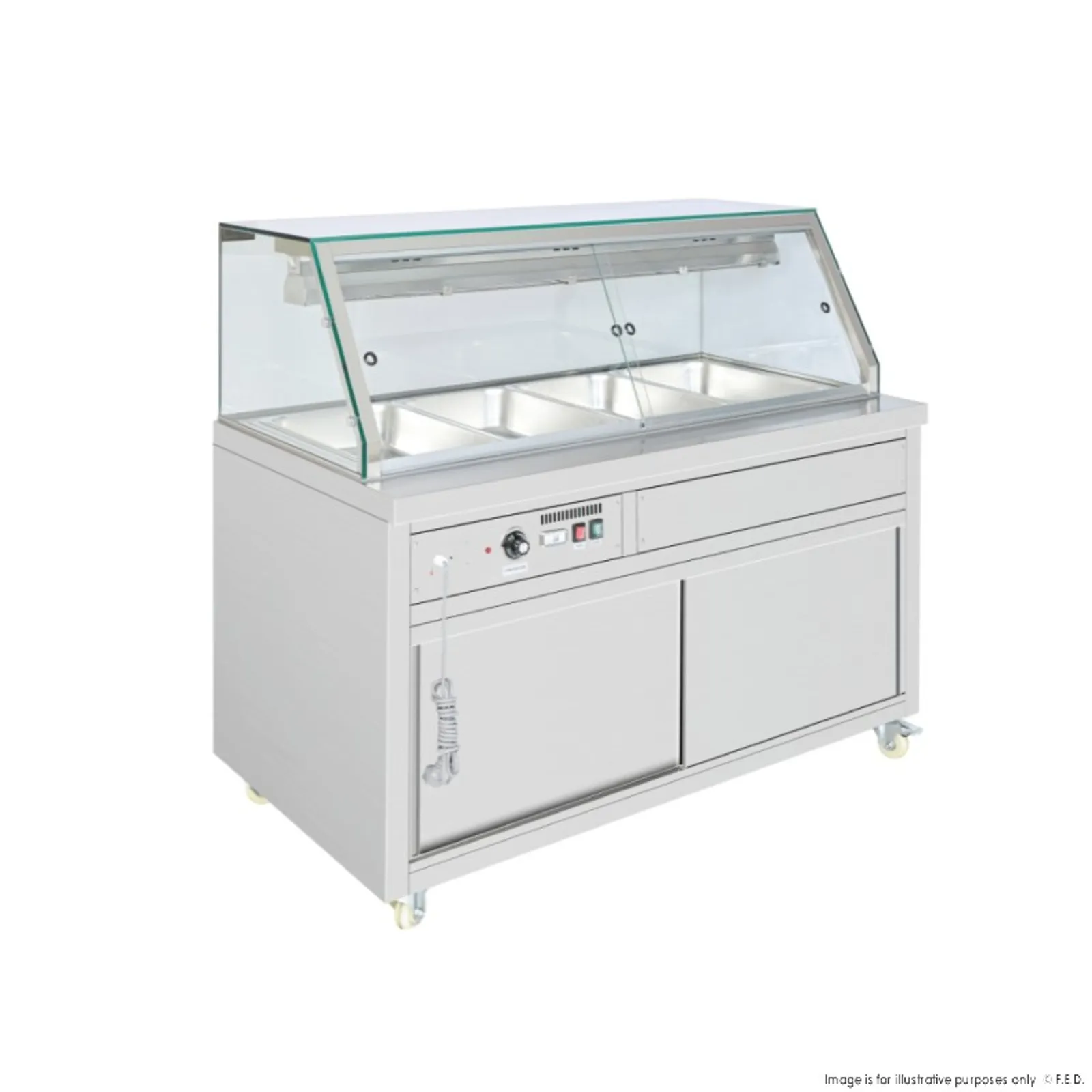 Thermaster PG150FE-XG - Wet and Dry Bain Marie Display 4x1/1 GN Pans