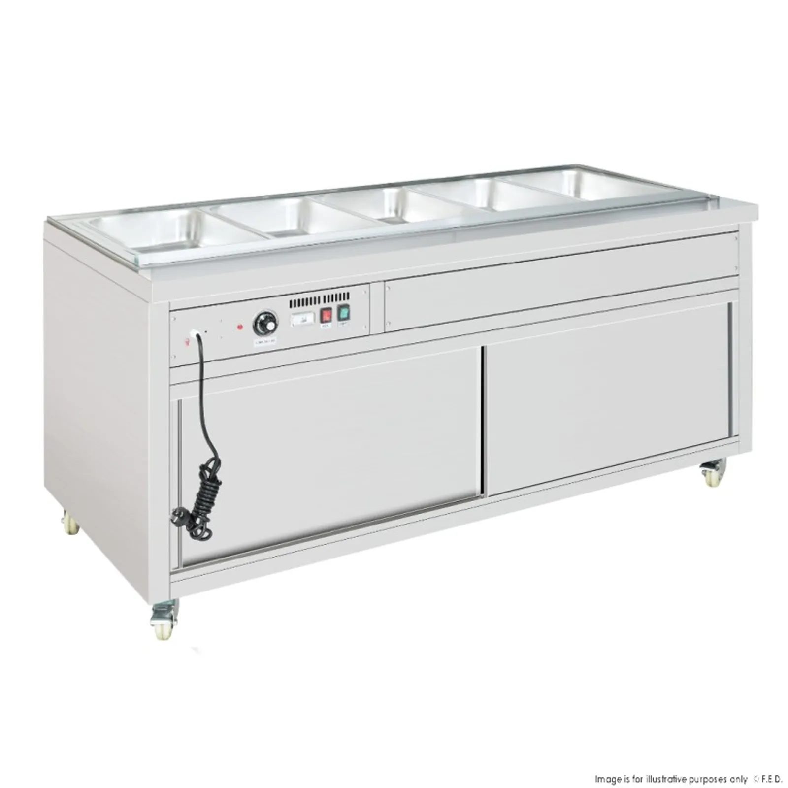 Thermaster PG150FE-XB - Premium Wet and Dry Bain Marie Food Display 4x1/1 GN Pans