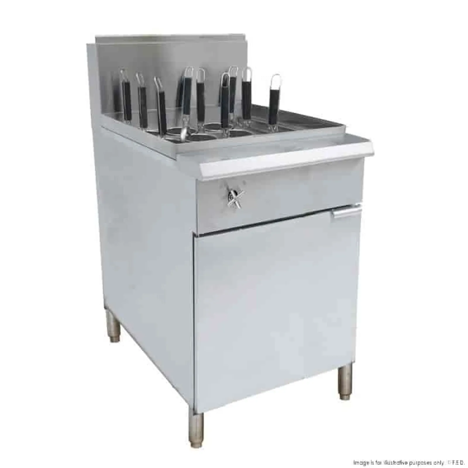 Gasmax PC150-9 - V Pan Natural Gas 9 Baskets Pasta and Noodle Cooker