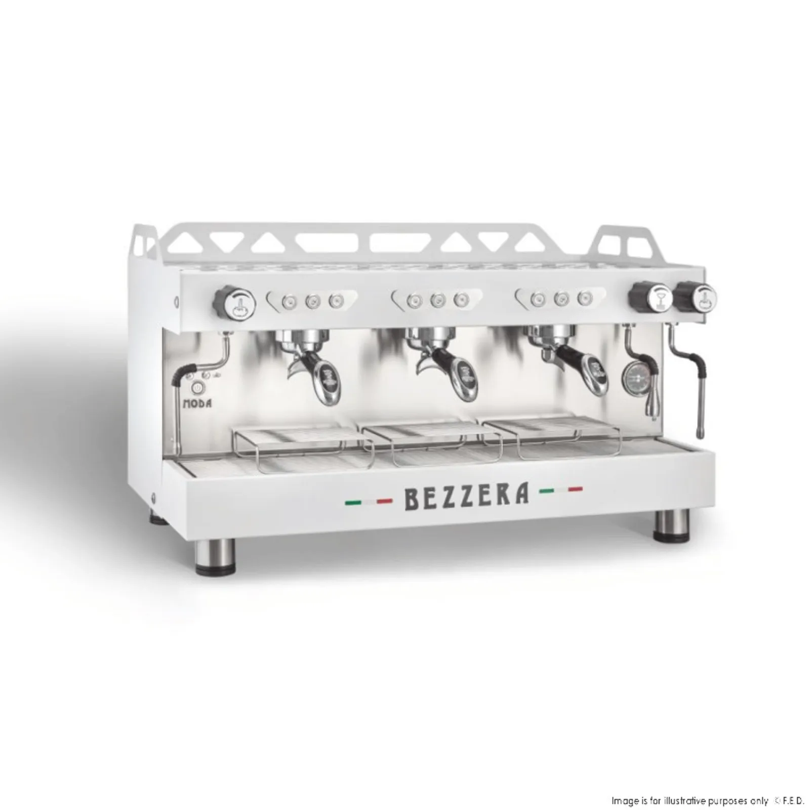 Bezzera MODADE3W - MODA DE 3 Group Espresso Machine White