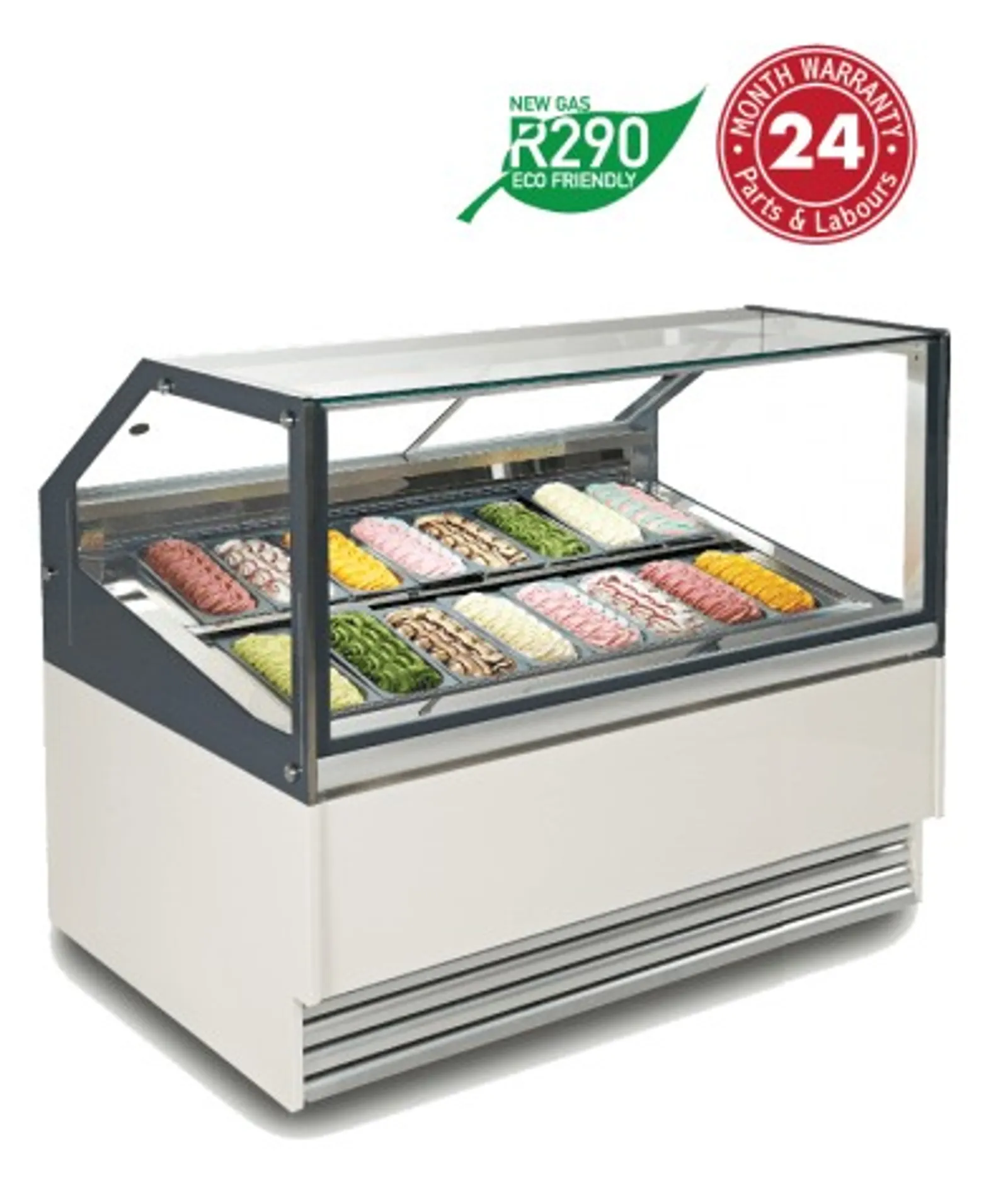 Exquisite IC16T – 16 Tubs Ice Cream Scooping Freezer