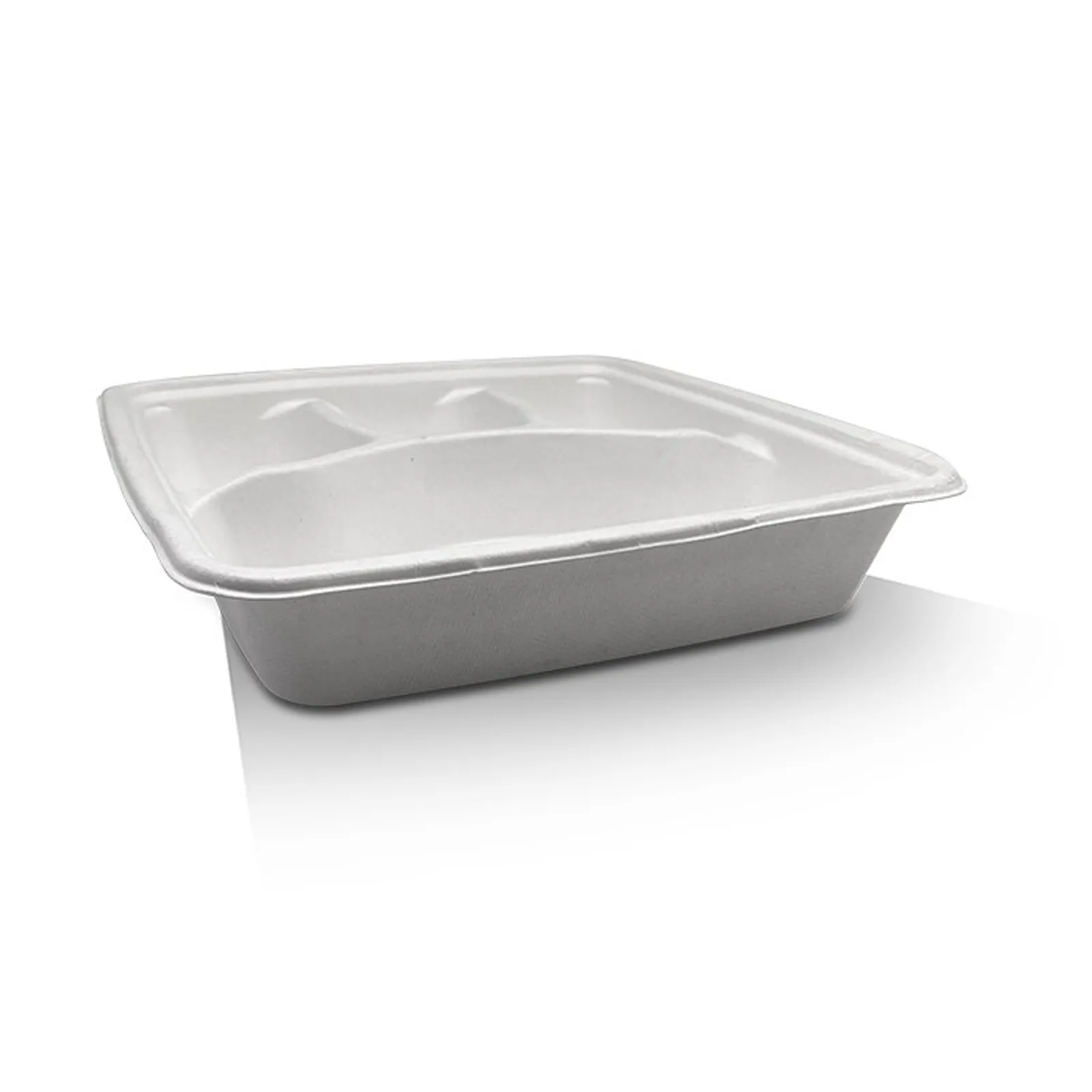 PAC Trading STT94 - Square Takeaway Tray 9″ 4 Compartment 200pc/ctn