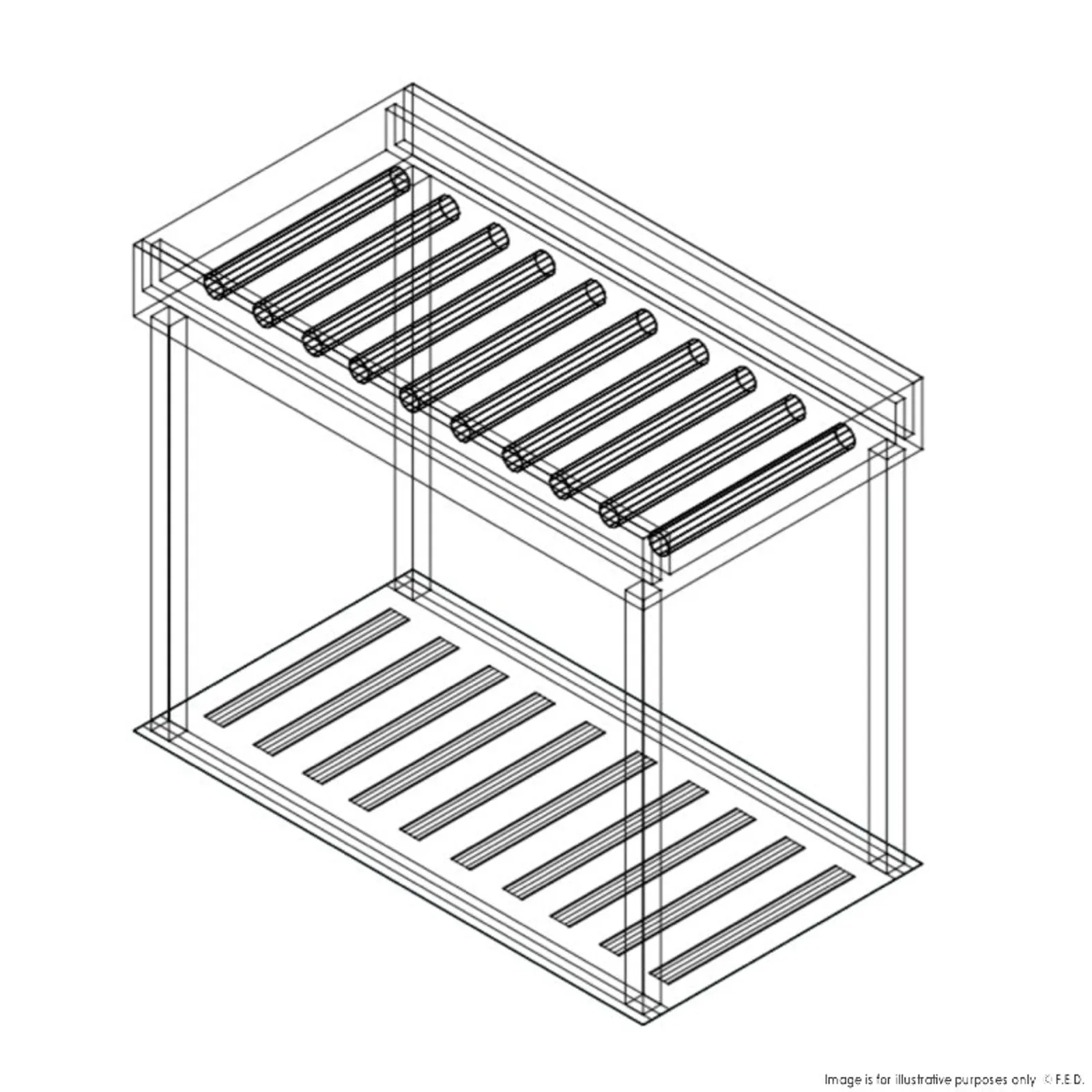 Fagor Professional MR4C - Stainless Steel Rolling Table for 4 Baskets