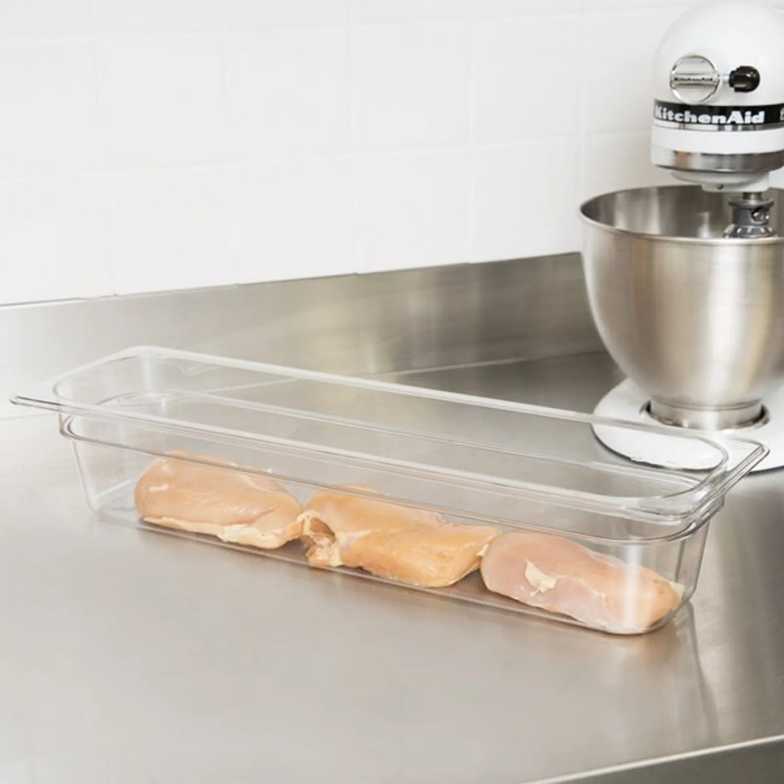 Cambro 24LPCW135 - Polycarbonate Food Pan 1/2 Size Long, 100mm 5L - Clear