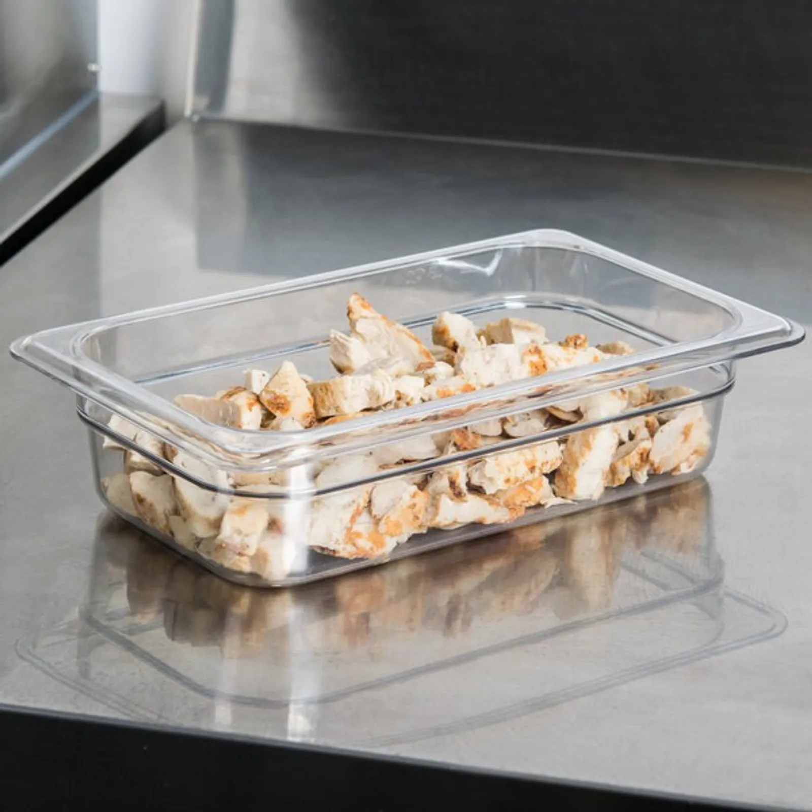Cambro 42CW135 - Polycarbonate Food Pan 1/4 Size, 65mm Deep - Clear