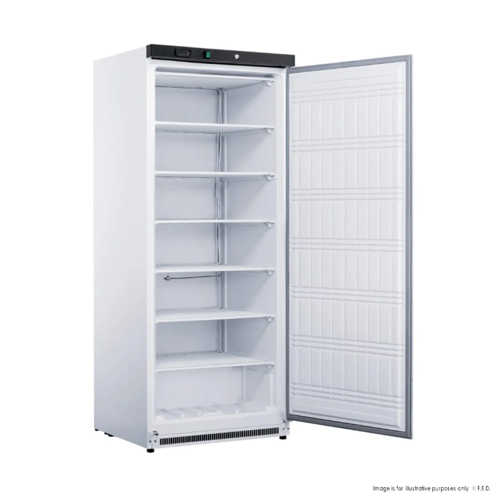 Fed-X XF600SS - 1 Door Upright Static Freezer - Stainless Steel