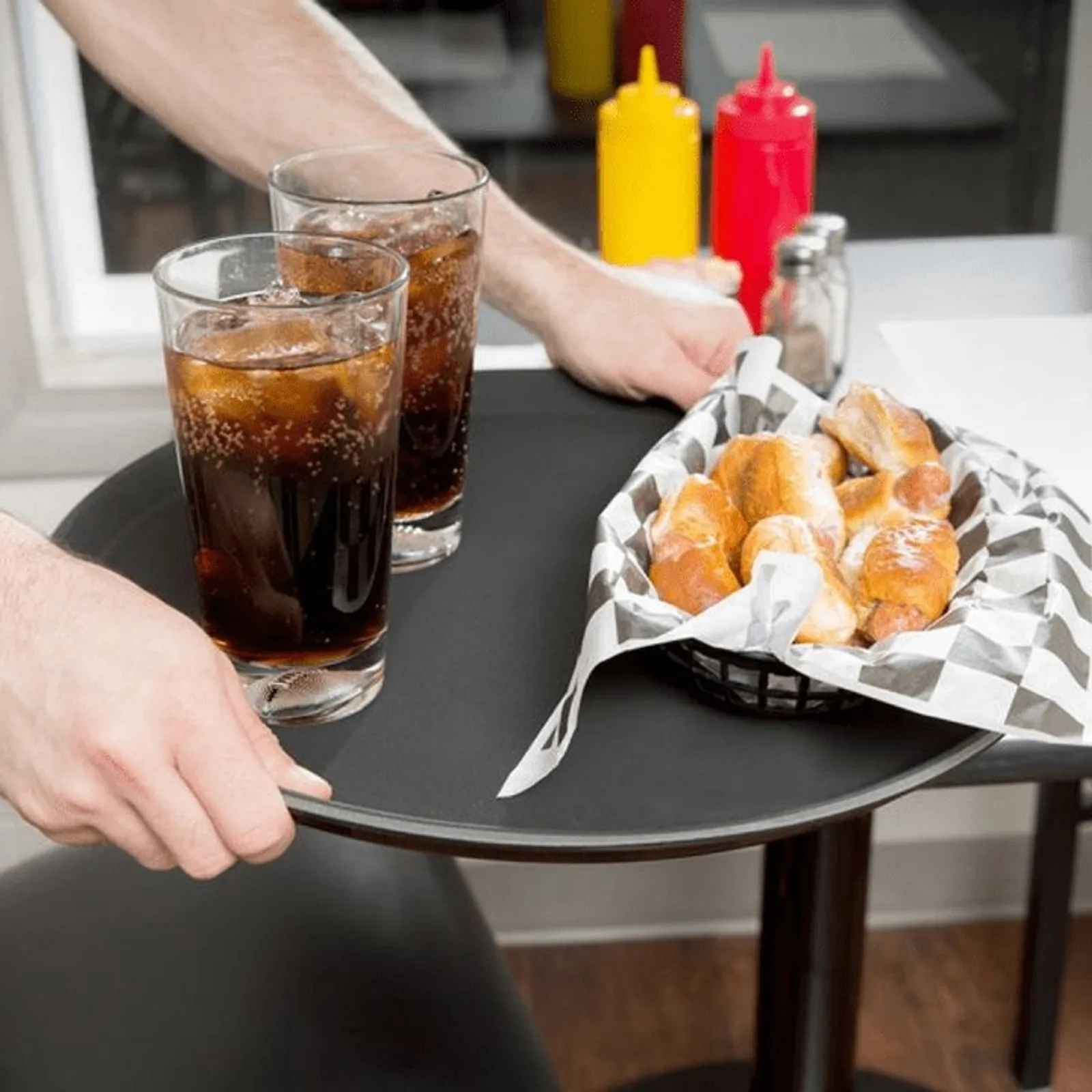 KH Classik Chef 89128 - Tray Non Slip Round 280mm Black