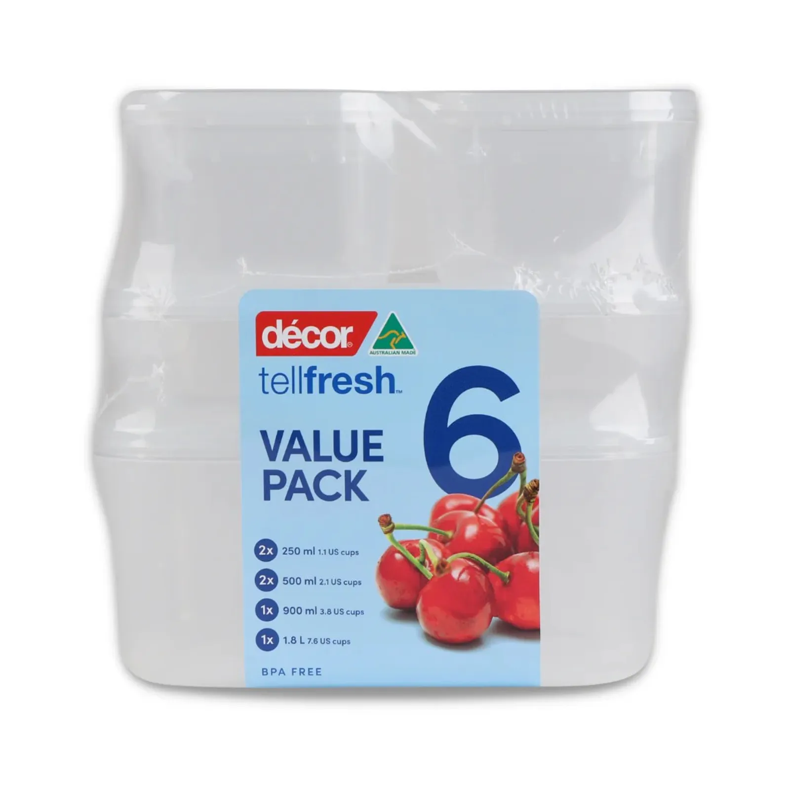 Decor Tellfresh 189250 - Food Container, Set of 6