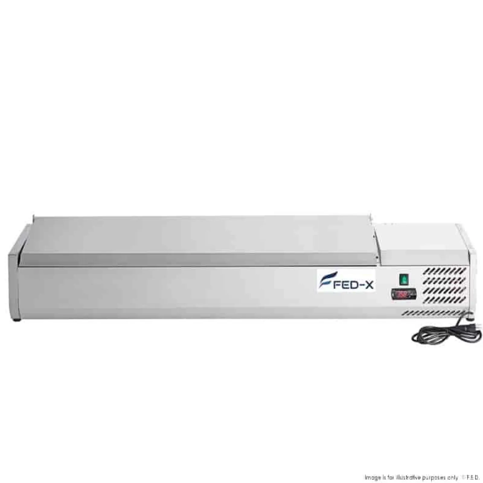 FED-X XVRX1500/380S - Salad Bench with Stainless Steel Lid 6 x 1/3GN