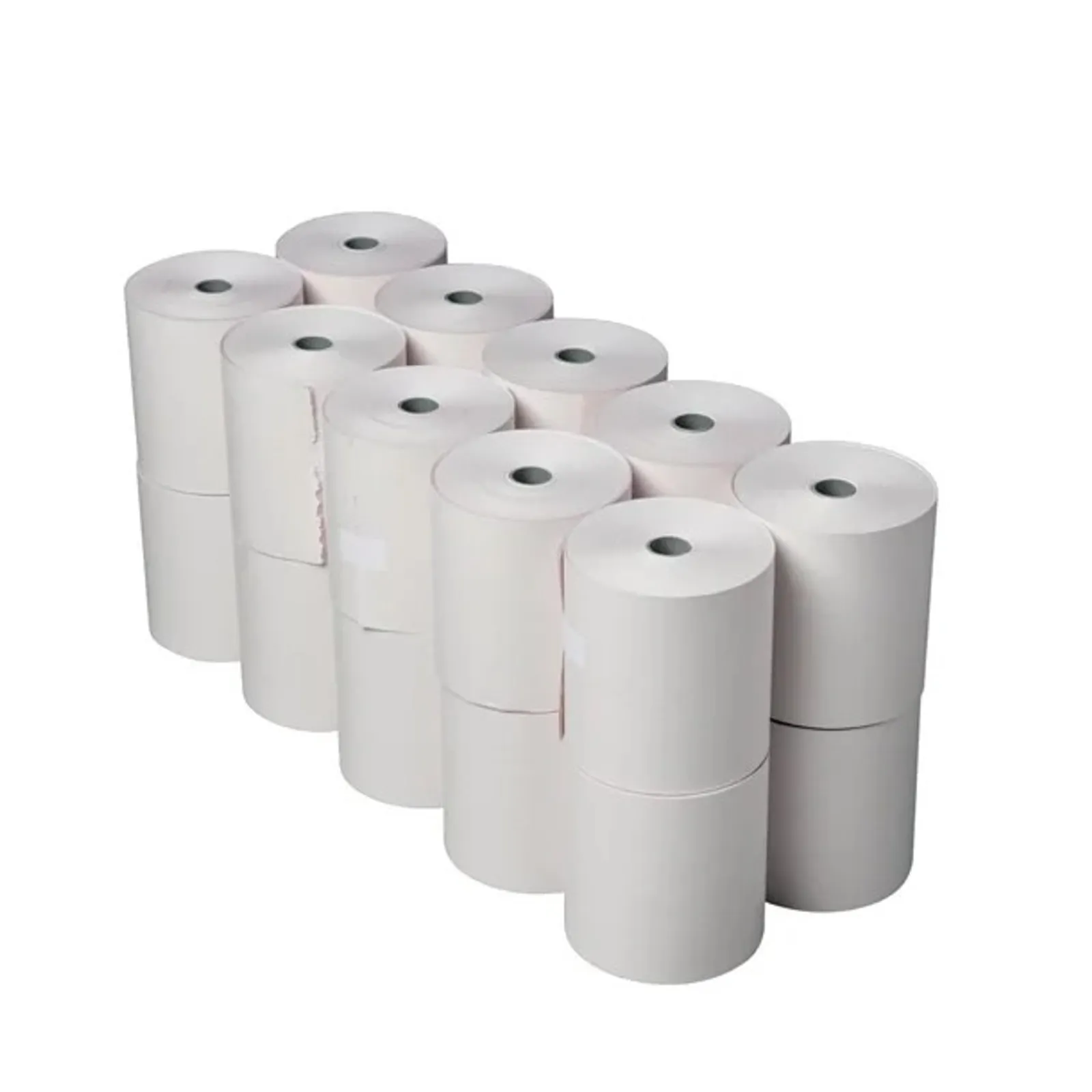 Olympia DK595 - Non-Thermal 2ply White and Pink Till Roll 76x71mm (Pack of 20)