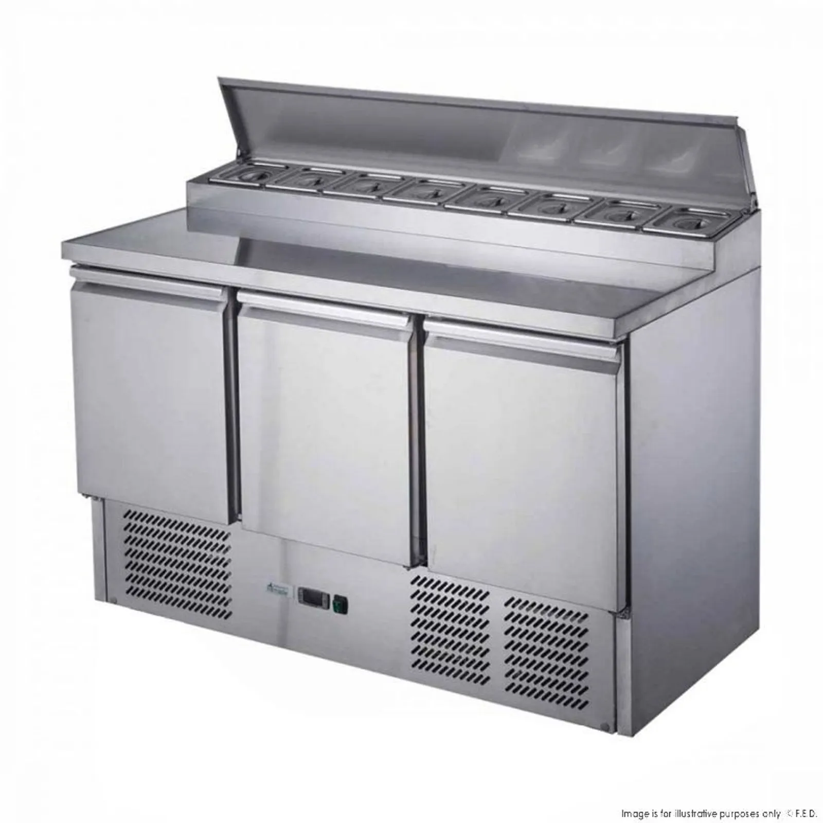 FED-X XGNS1300D -Three Door Salad Prep Fridge
