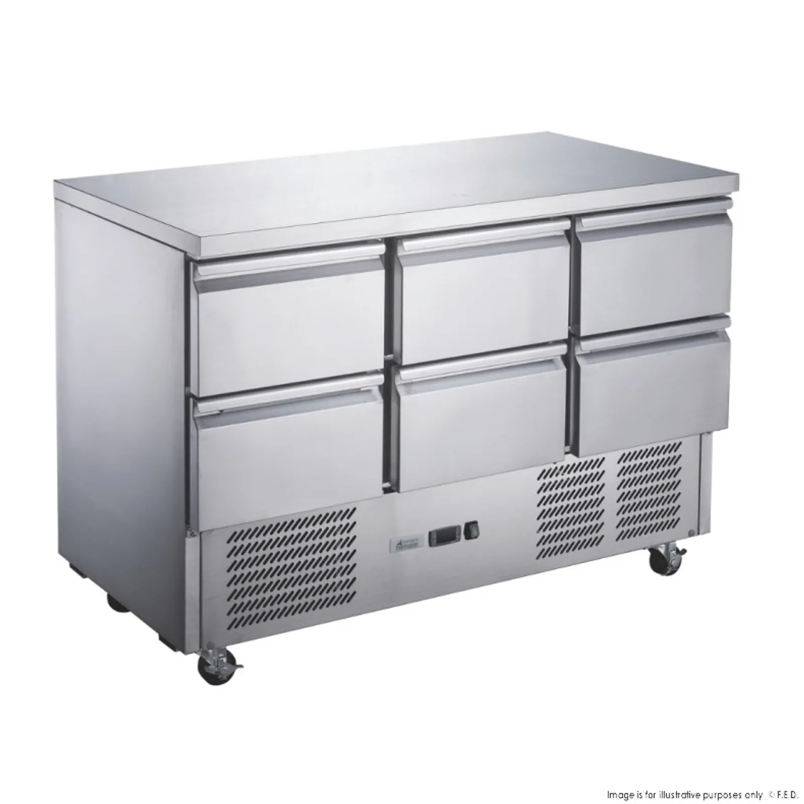 FED-X XGNS1300D-6D - Six Drawer Salad Prep Fridge