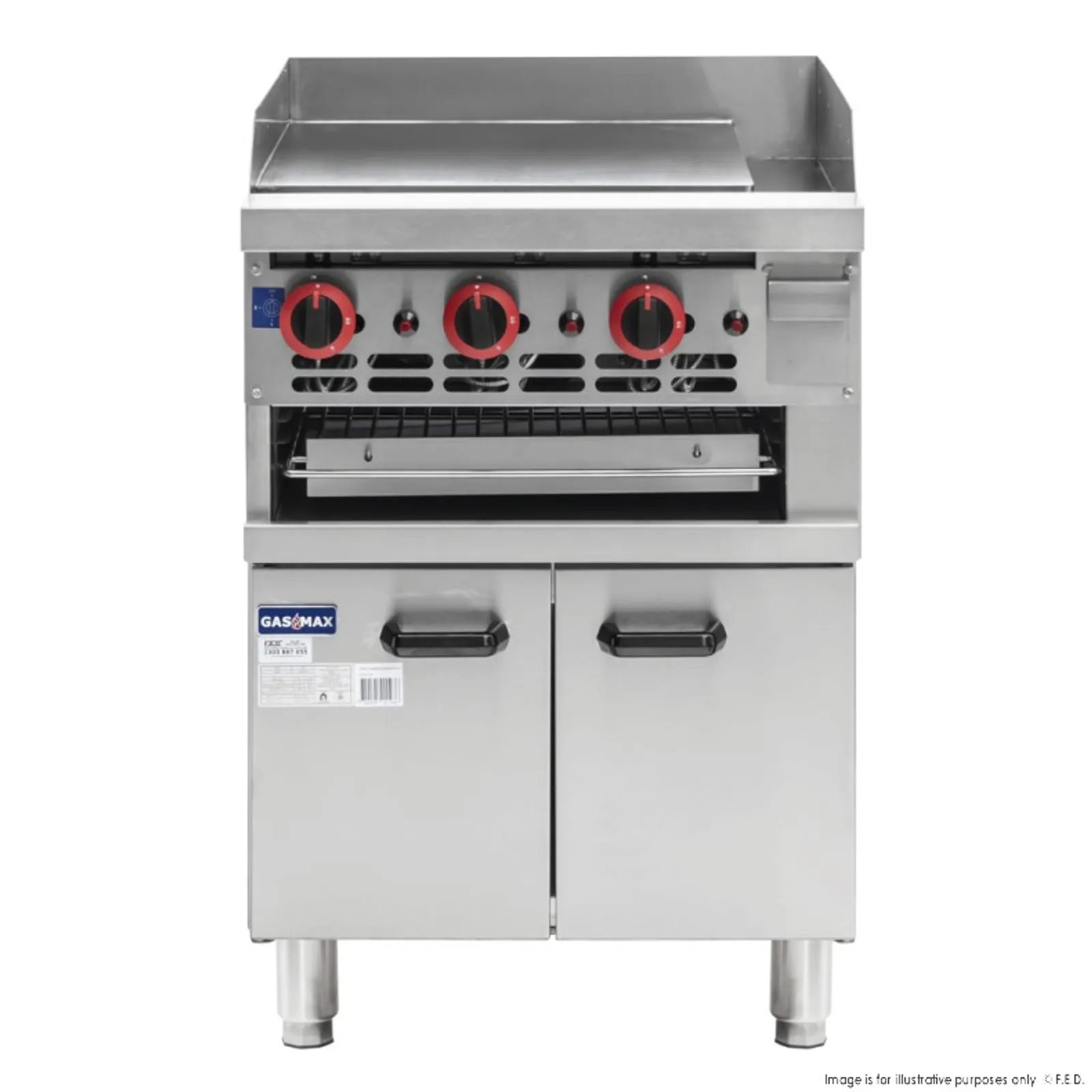 Gasmax GGS-24 - Gas Griddle and Gas Toaster with Cabinet