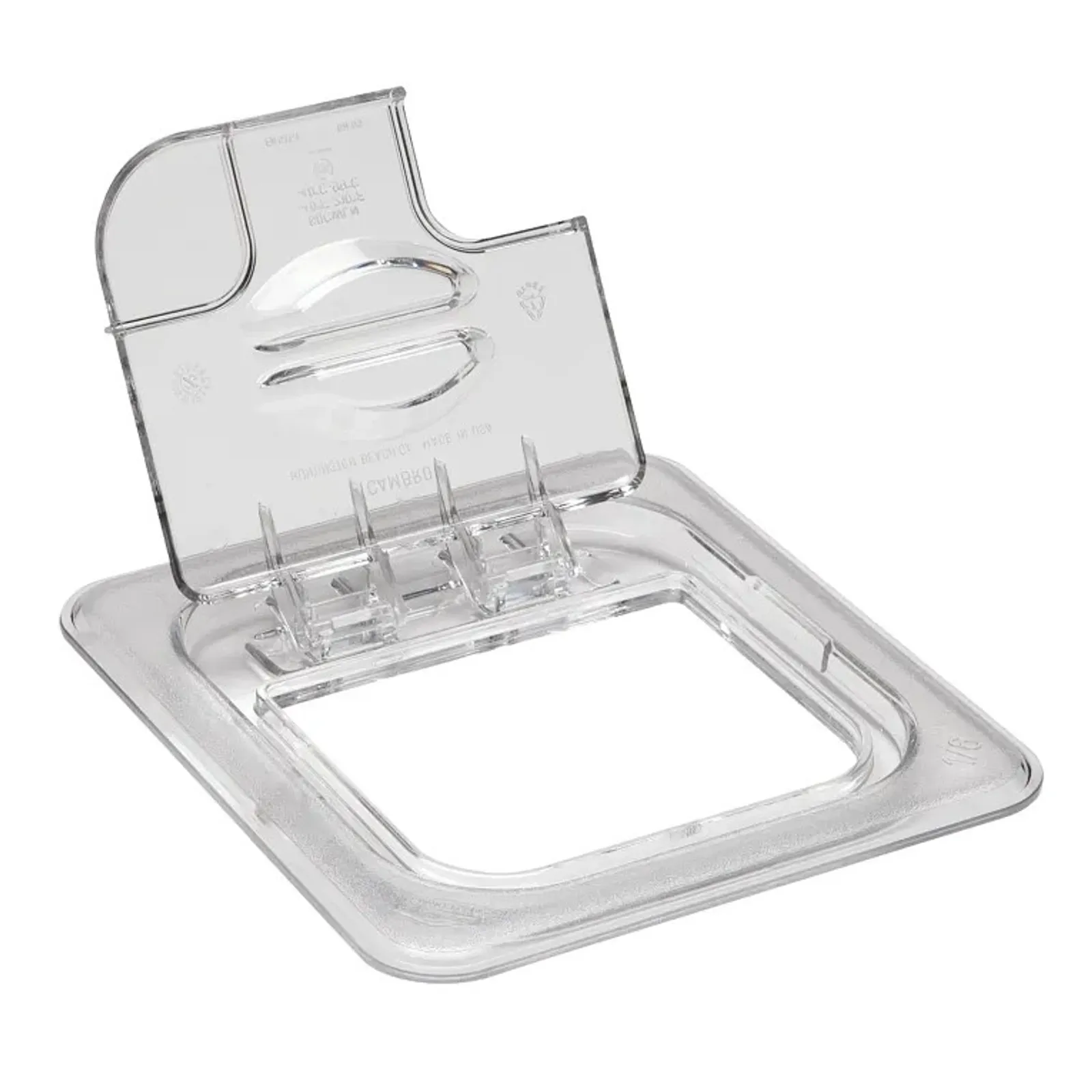 Cambro 60CWLN135 - Camwear Notched FlipLid GN 1/6 - Clear