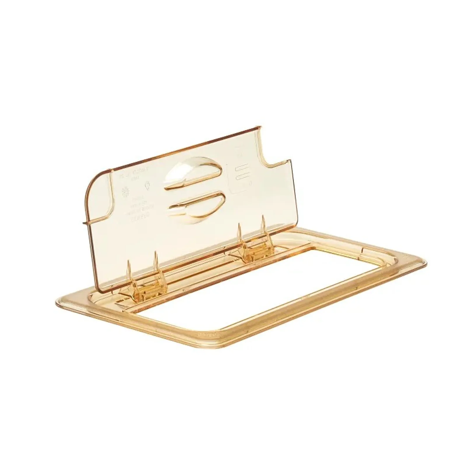 Cambro 30HPLN150 - H-Pan High Heat Notched FlipLid - GN 1/3 - Amber