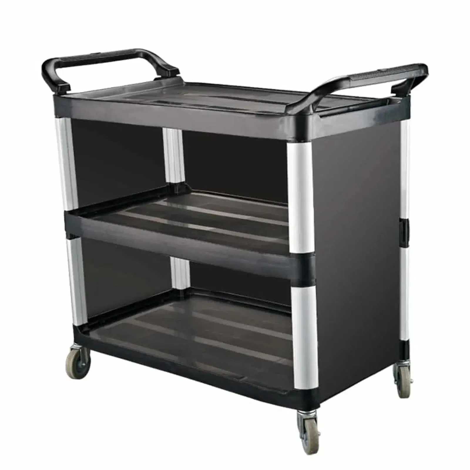 KH Classik Chef® 97191 - KH Utility Cart 3-Side Enclosed Black Small