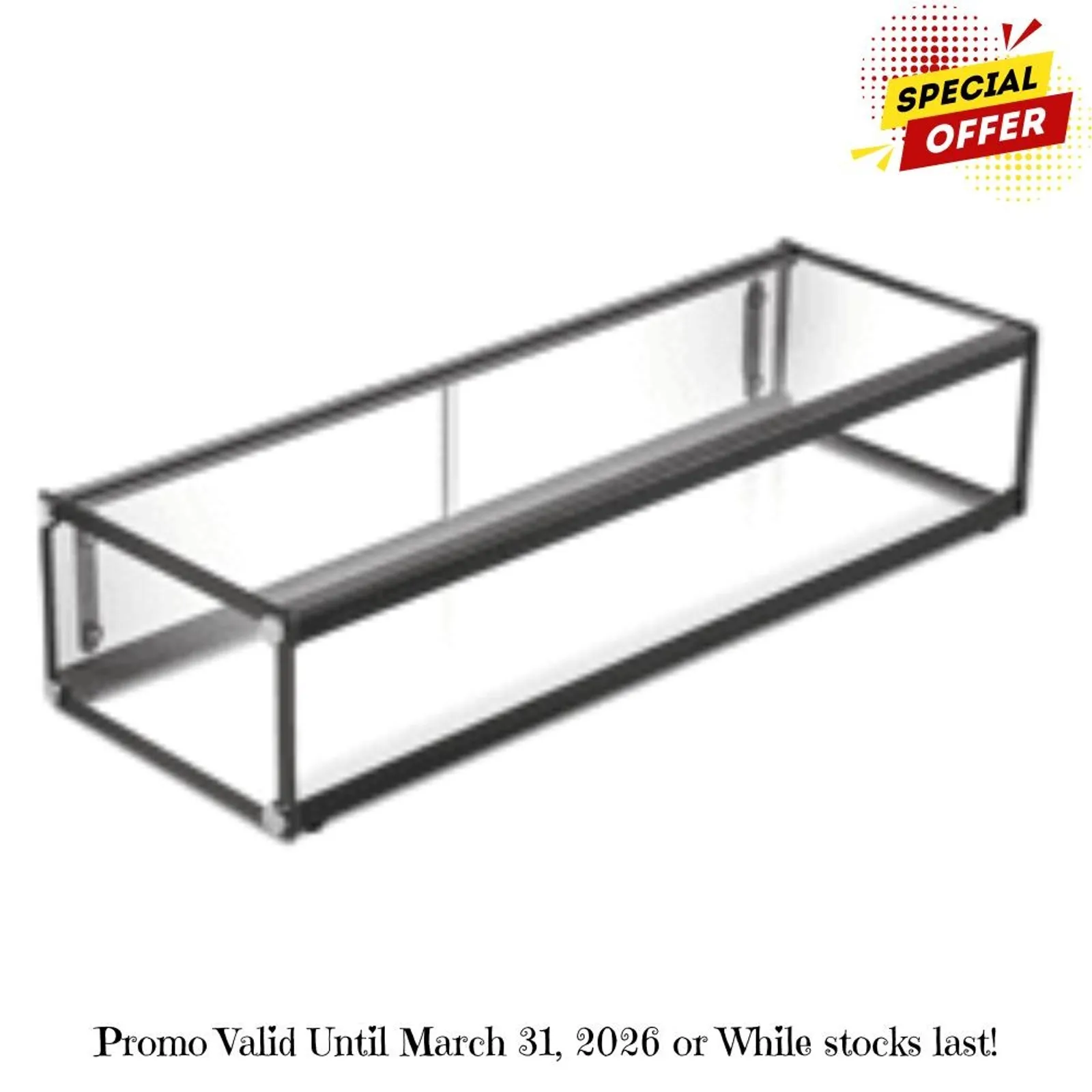 Exquisite CD48 - Single Tier Flat Glass Ambient Cake Display