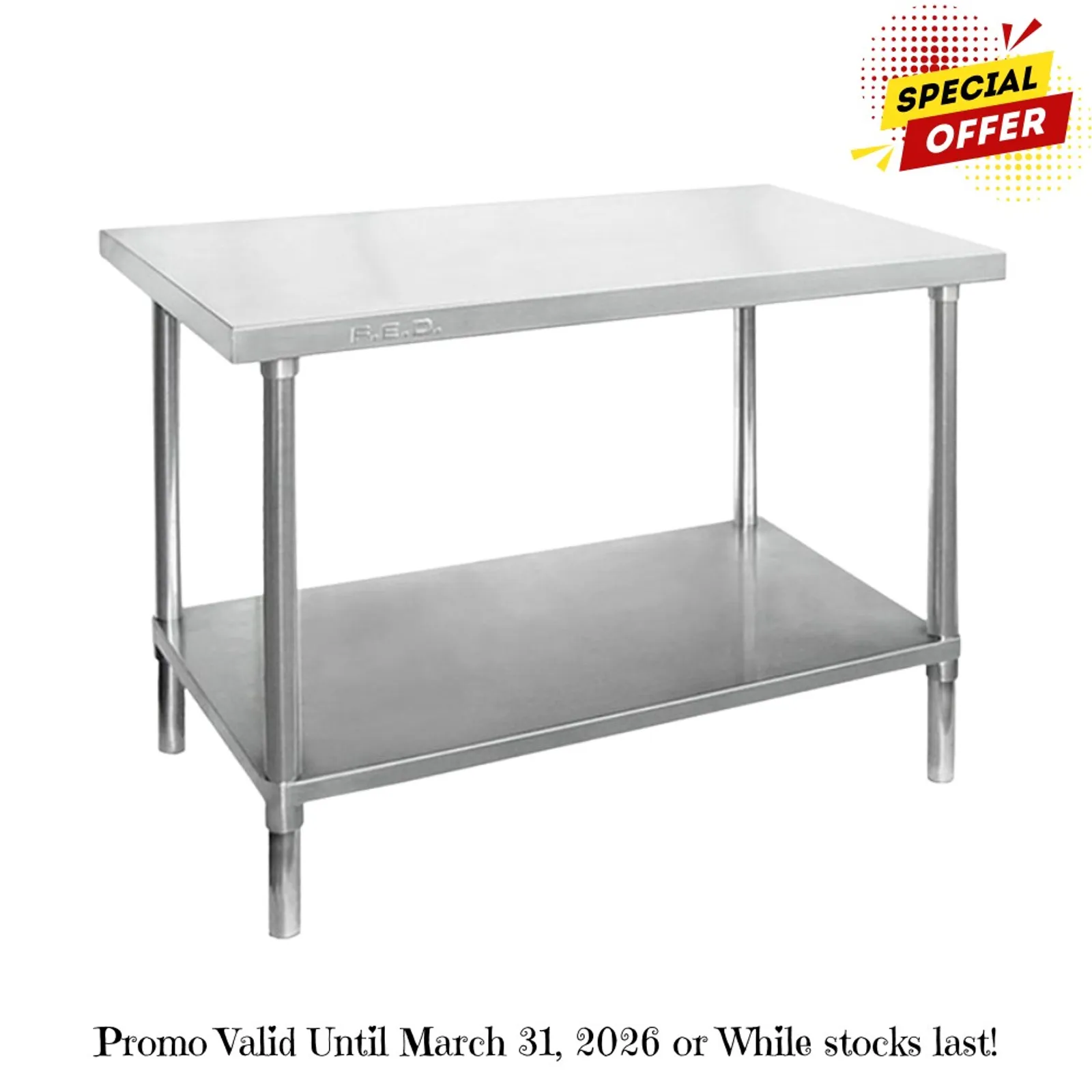 Modular Systems WB7-2400/A - Stainless Steel Workbench