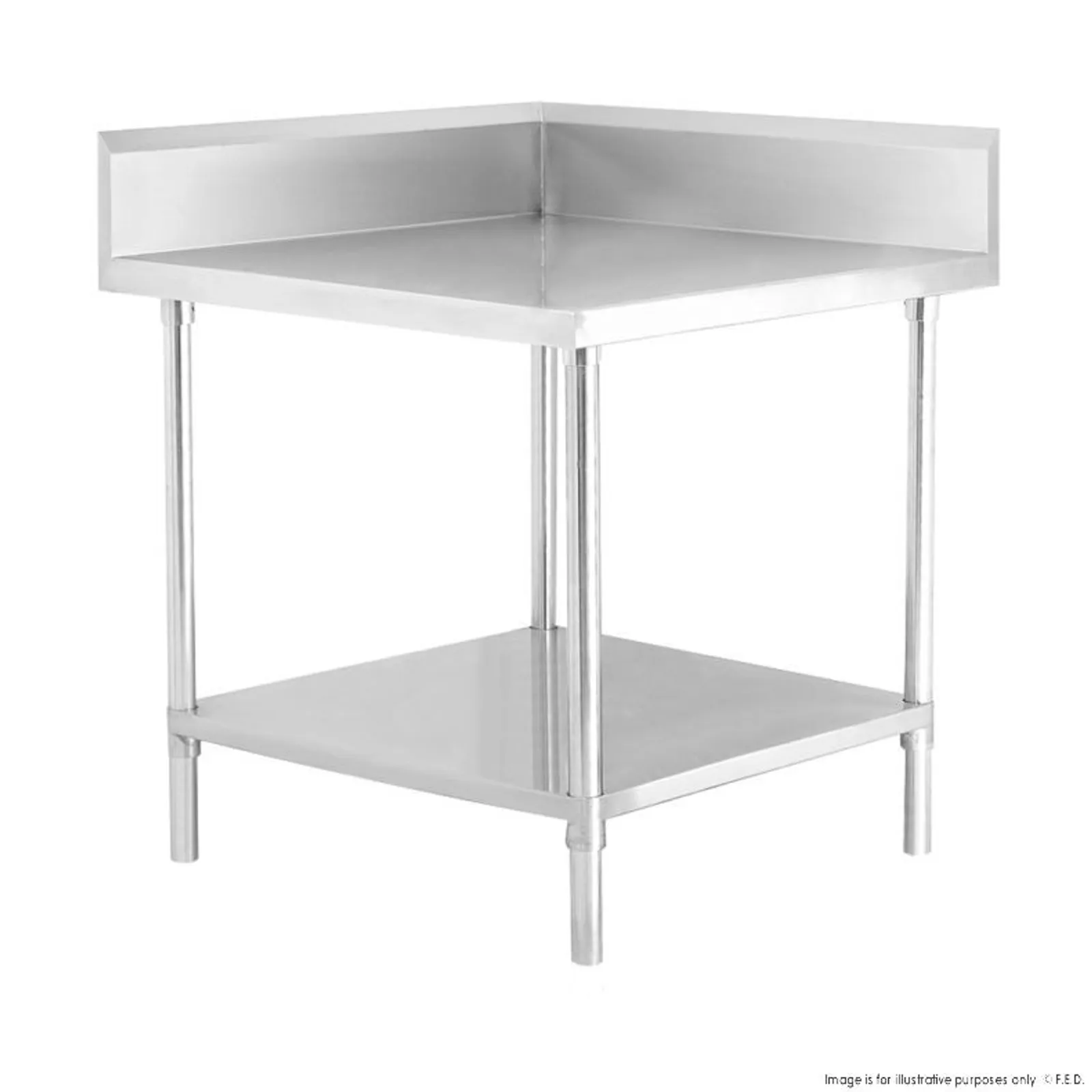 Modular Systems WBCB7-0700/A - Corner Workbench,150mm Splashback & Undershelf