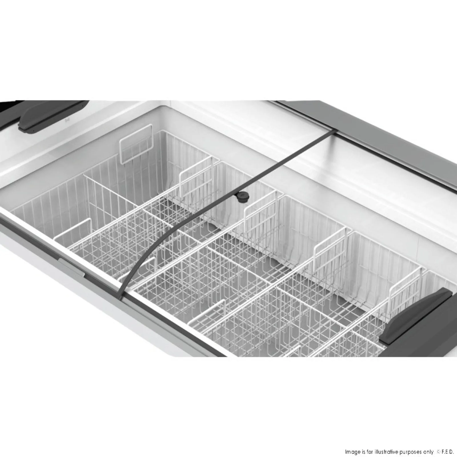 Thermaster SD-306K - Heavy Duty Supermarket Glass Sliding Lid Freezers 303L
