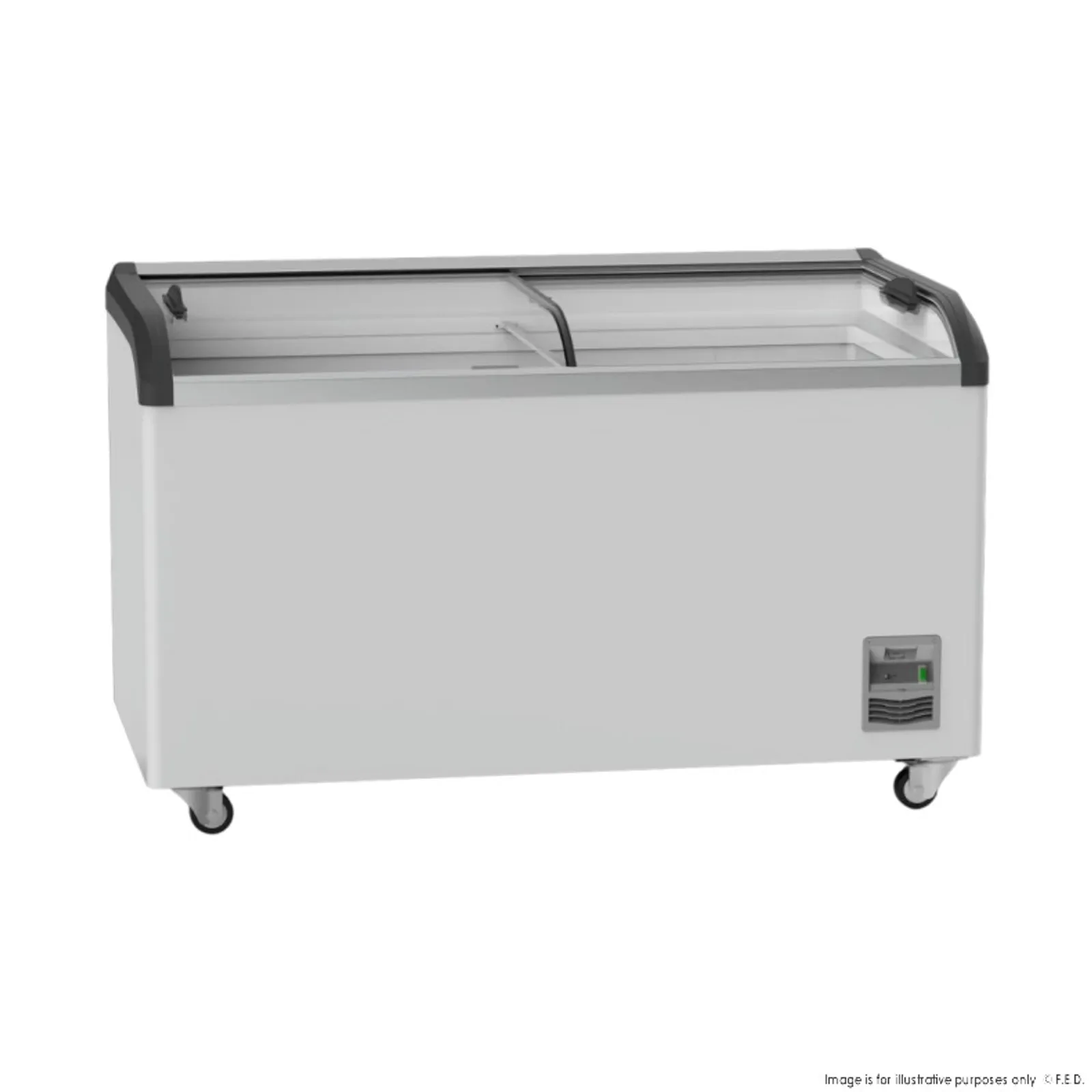 Thermaster SD-506K - Heavy Duty Supermarket Glass Sliding Lid Freezers 477L