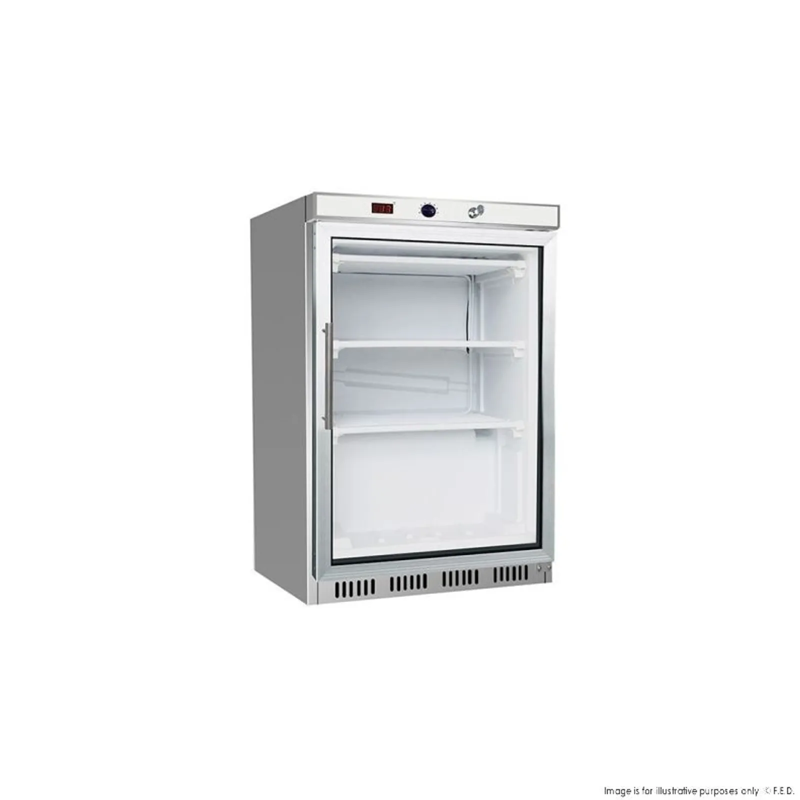 Thermaster HF200G S/S - Display Freezer with Glass Door