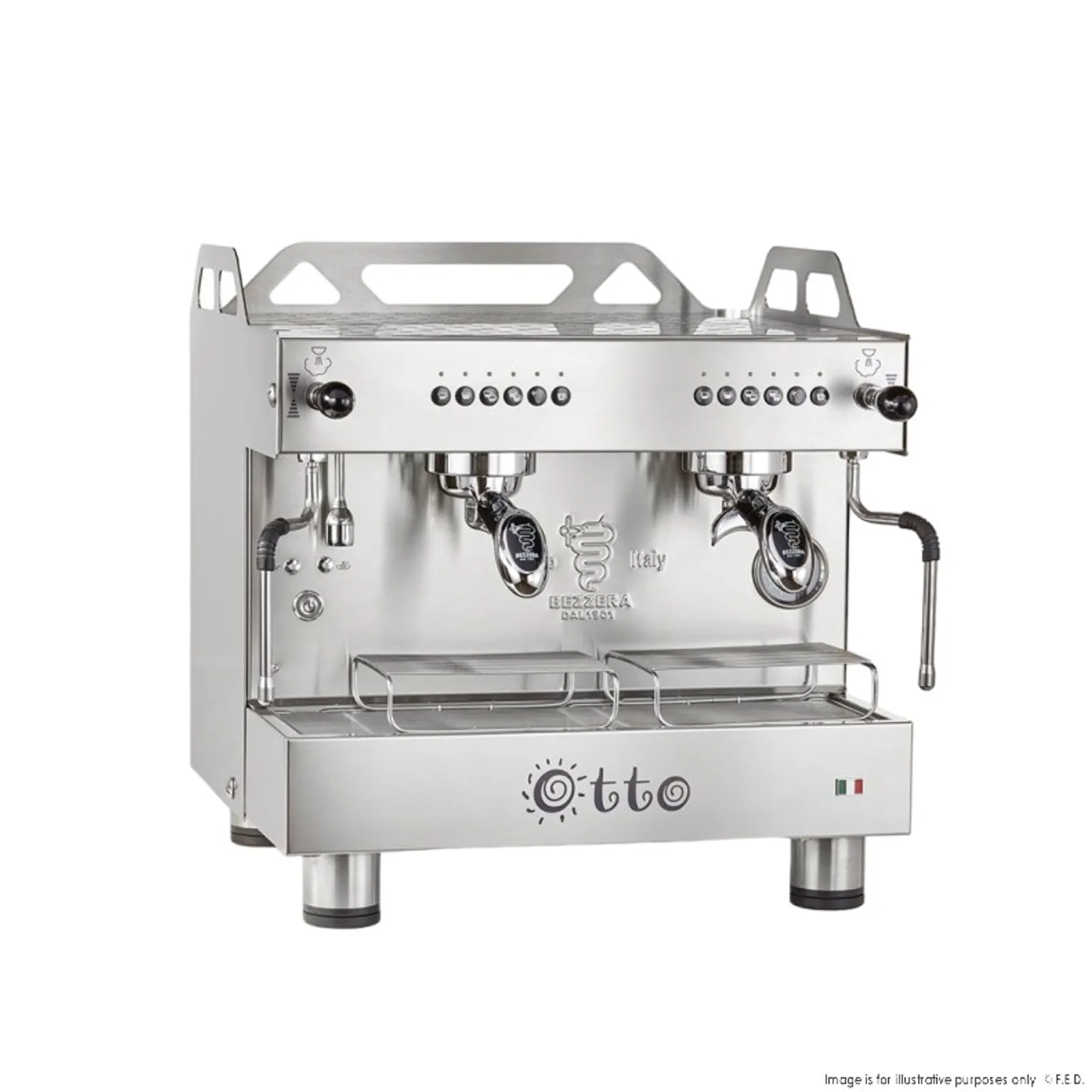 Bezzera BZOTTOCDE2IS1 - OTTO Silver Compact 2 Group Espresso Machine