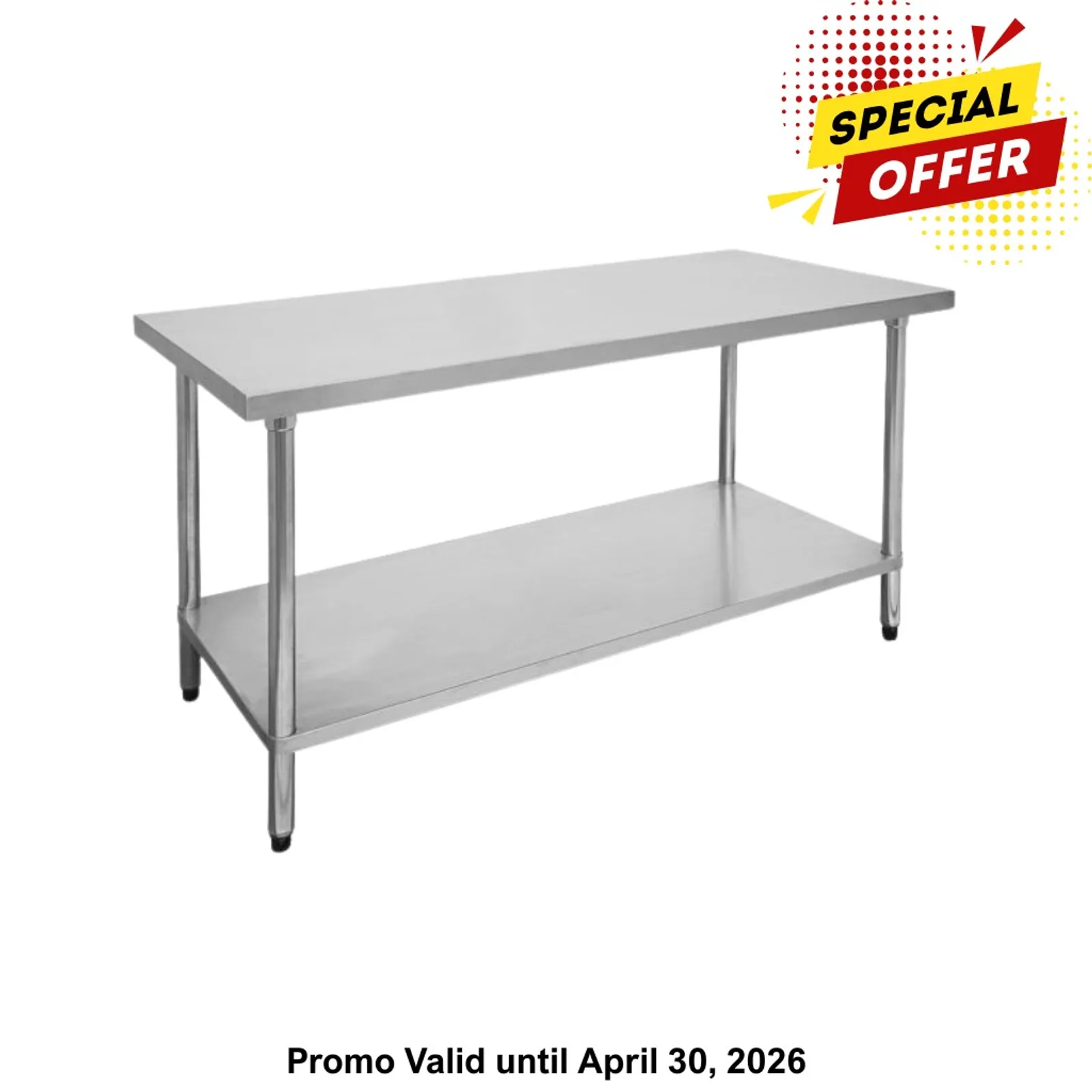 Modular Systems 1500-6-WB - Economic 304 Grade Stainless Steel Table