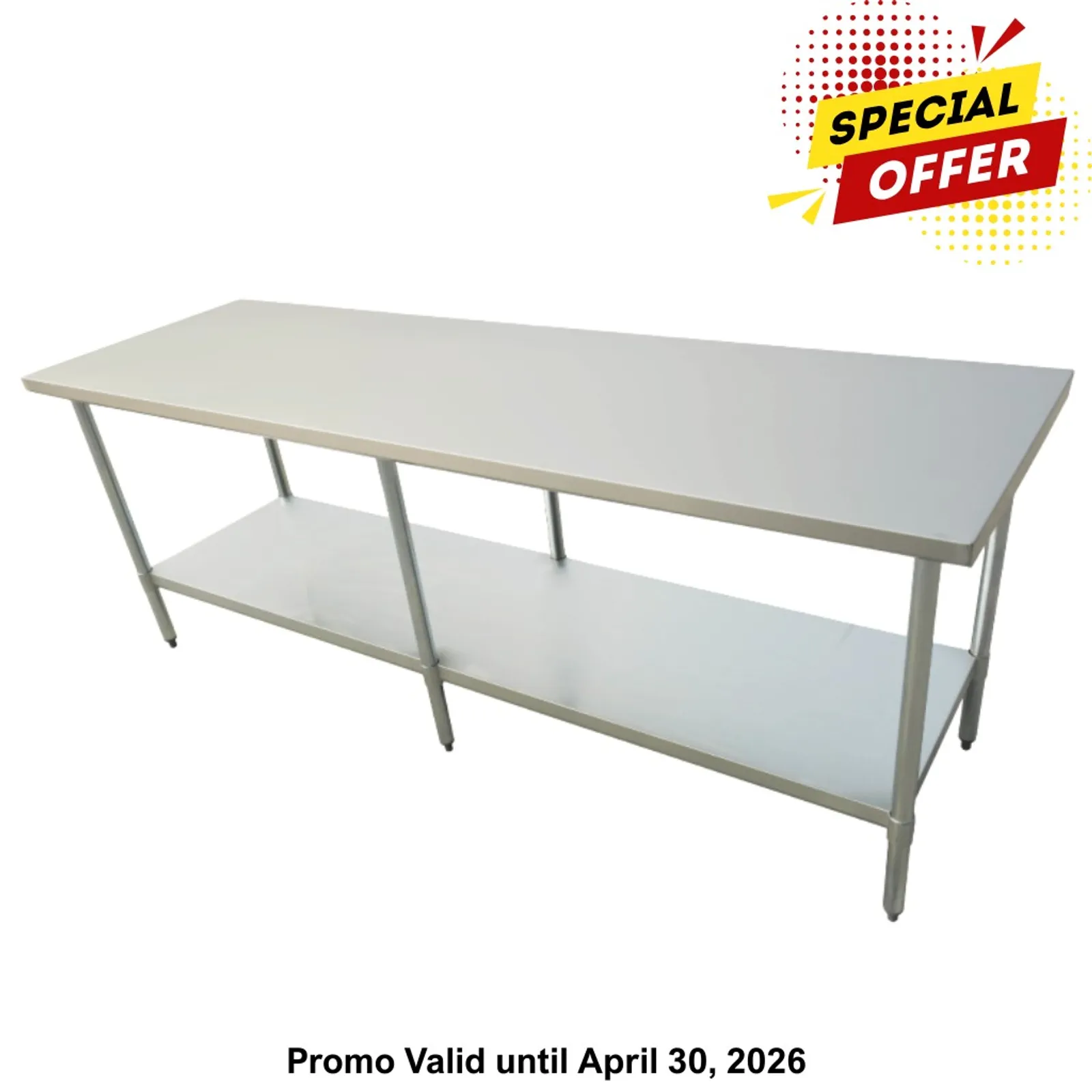 Modular Systems 2100-6-WB - Economic 304 Grade Stainless Steel Table